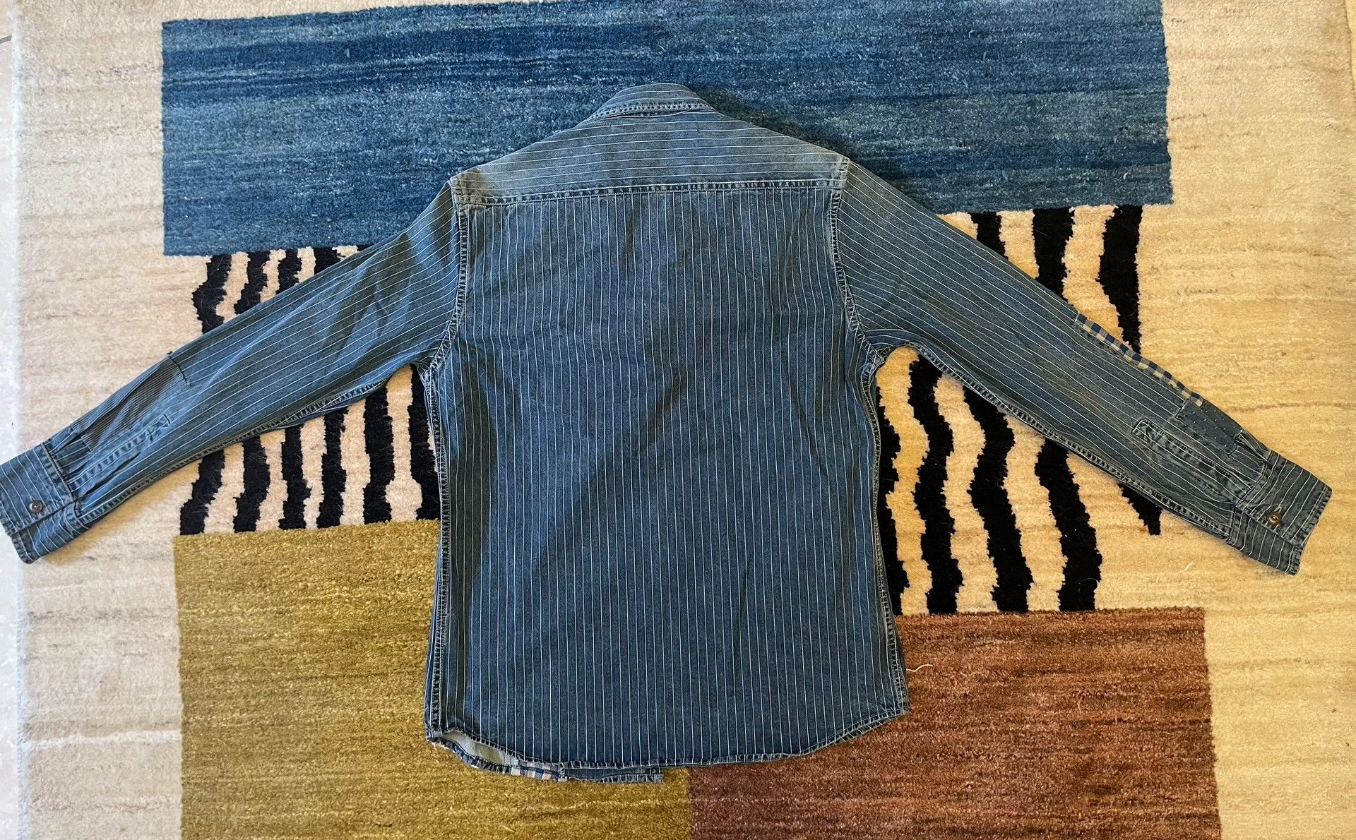 Scarti-Lab Scarti Lab Stone-Washed Indigo Wabash Jacket Size US L / EU 52-54 / 3 - 6 Thumbnail
