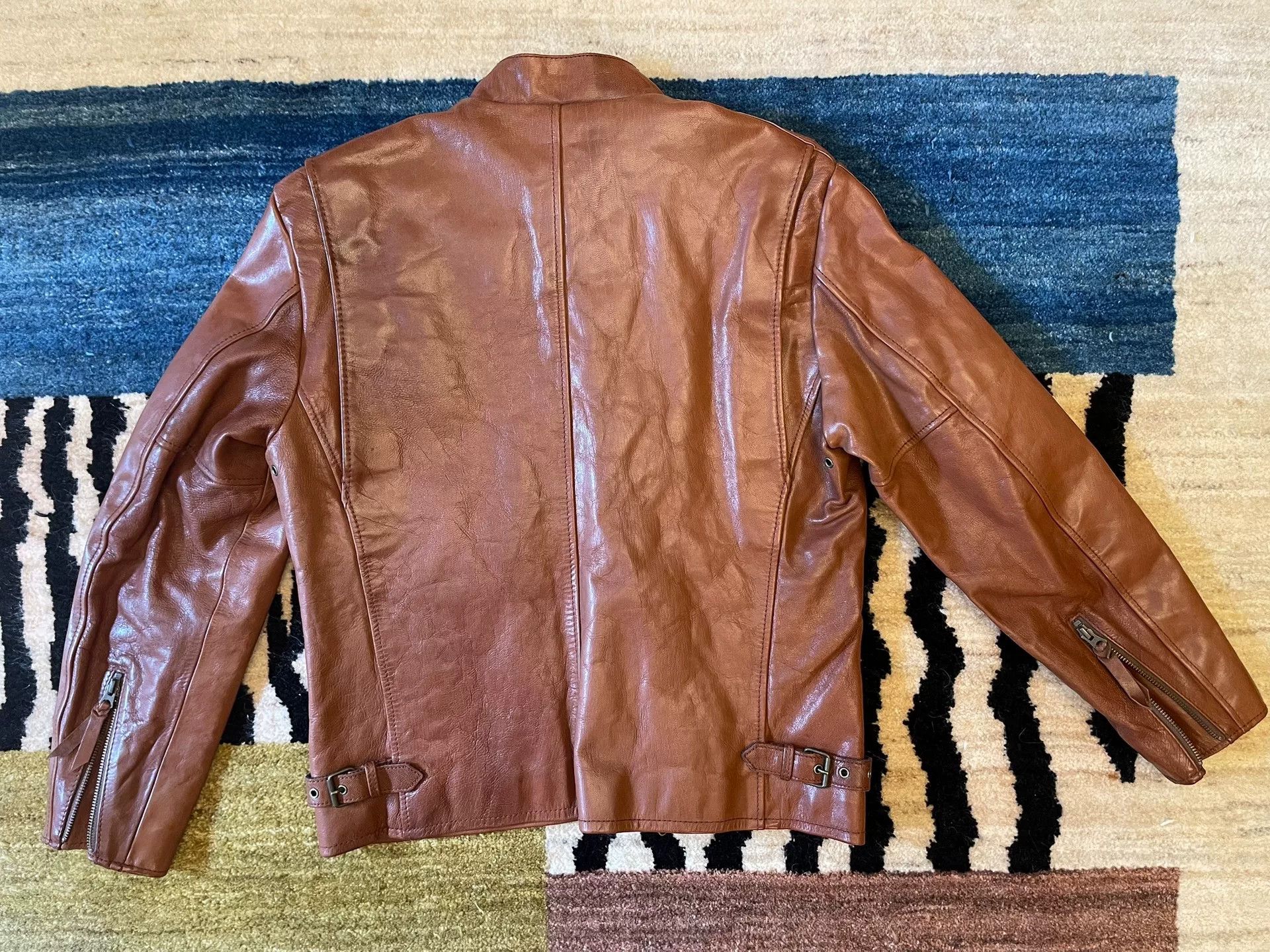 Schott Schott Goatskin Leather Moto Jacket Size US XL / EU 56 / 4 - 5 Thumbnail