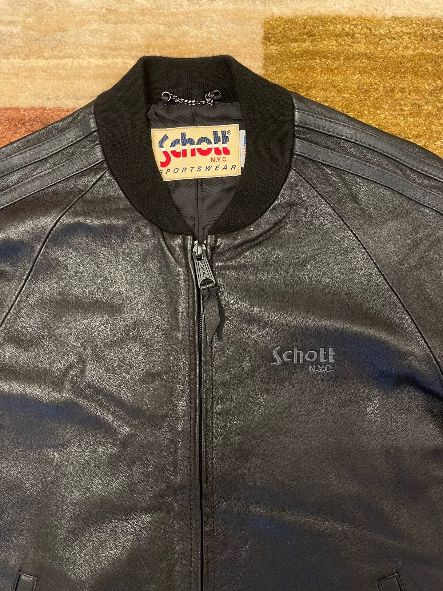 Schott Schott NYC Lambskin Baseball Jacket Size US L / EU 52-54 / 3 - 2 Thumbnail