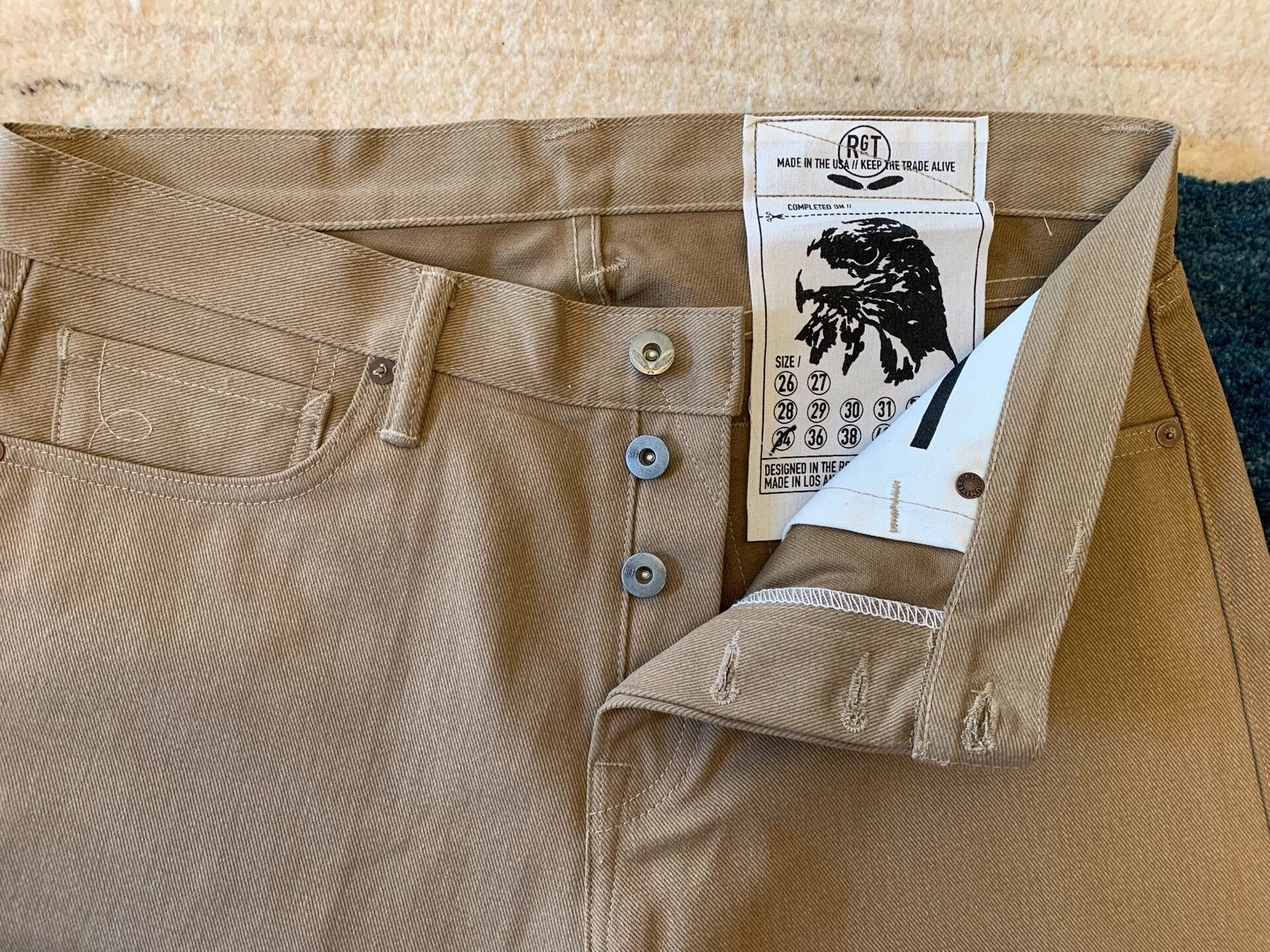 Rogue Territory RGT Six-Pocket Khaki Jeans Size US 34 / EU 50 - 3 Thumbnail