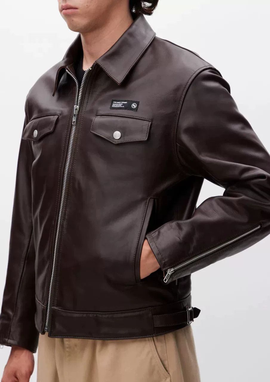 Neighborhood Neighborhood Brown Horse Leather Jacket Size US XL / EU 56 / 4 - 5 Thumbnail