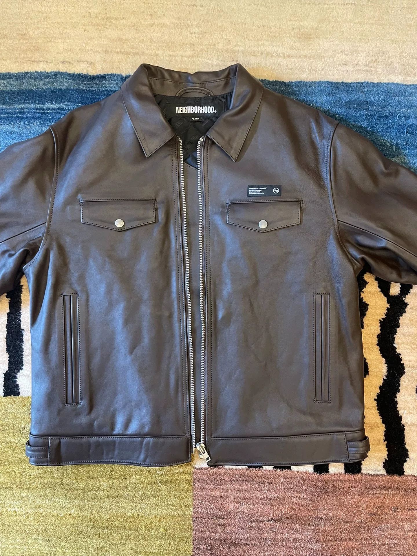 Neighborhood Neighborhood Brown Horse Leather Jacket Size US XL / EU 56 / 4 - 2 Thumbnail