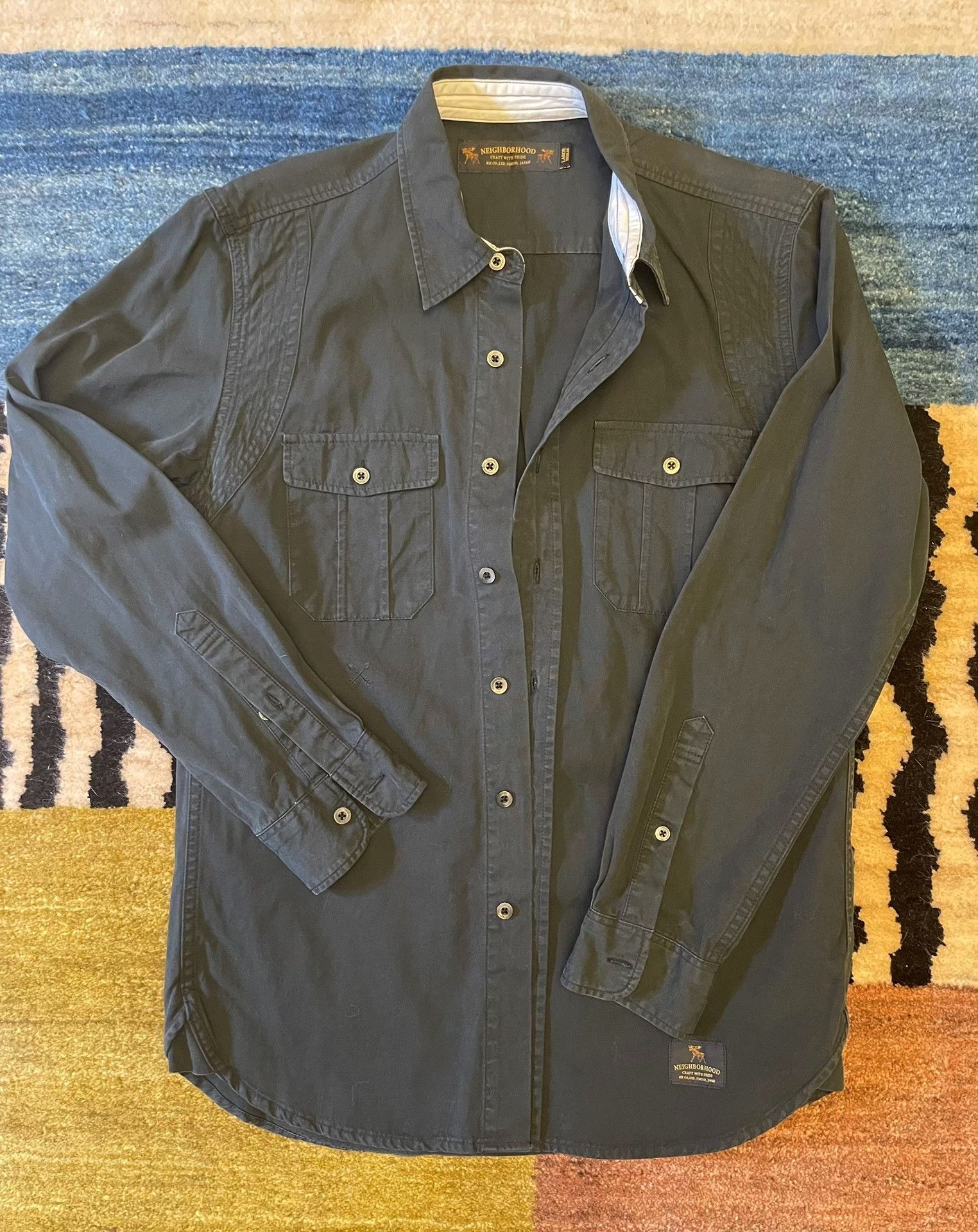 Neighborhood Neighborhood Black Classic Shirt Jacket Size US L / EU 52-54 / 3 - 3 Thumbnail