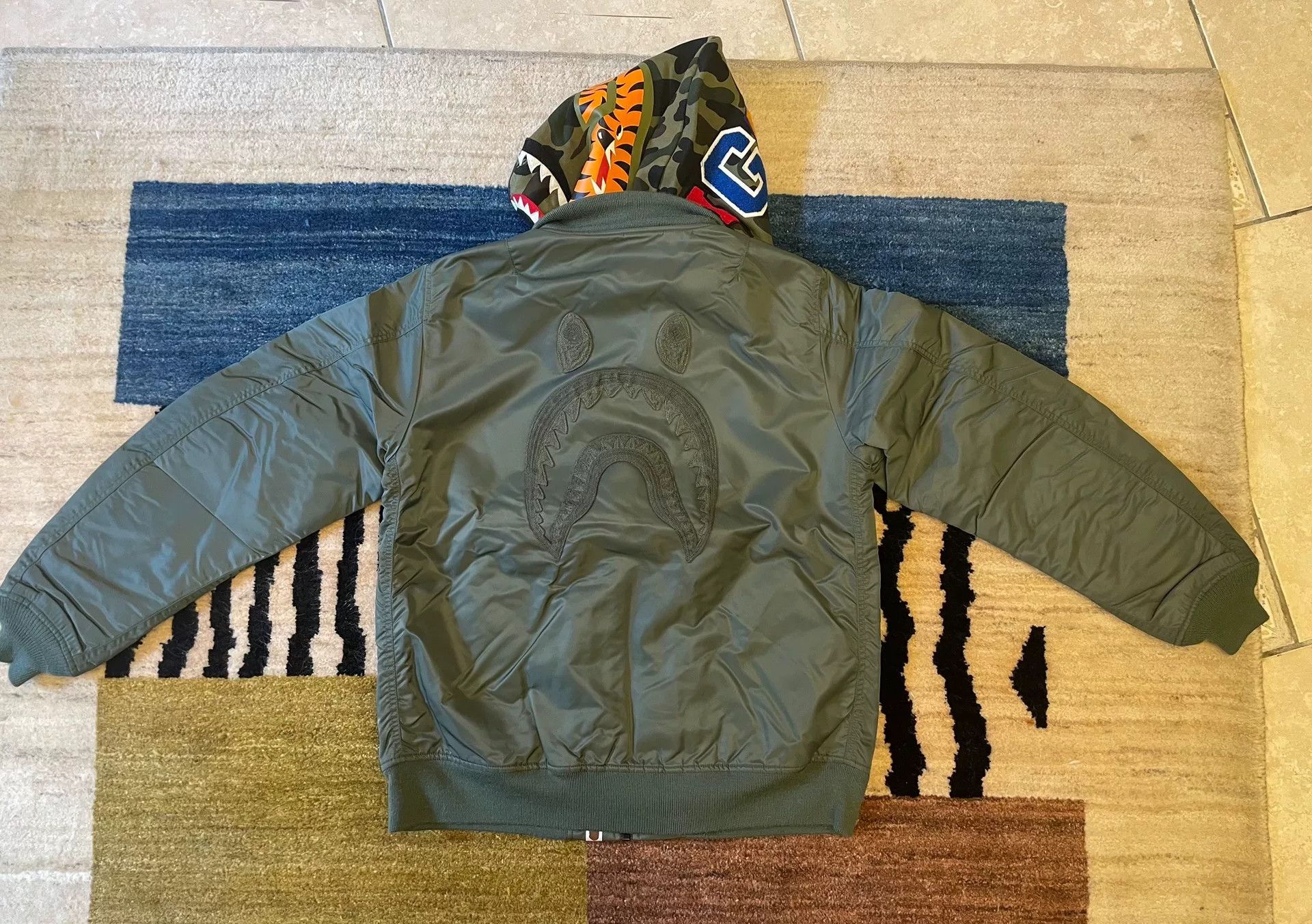 Bape Bape Classic Shark Hat Flight Jacket Size US L / EU 52-54 / 3 - 5 Thumbnail