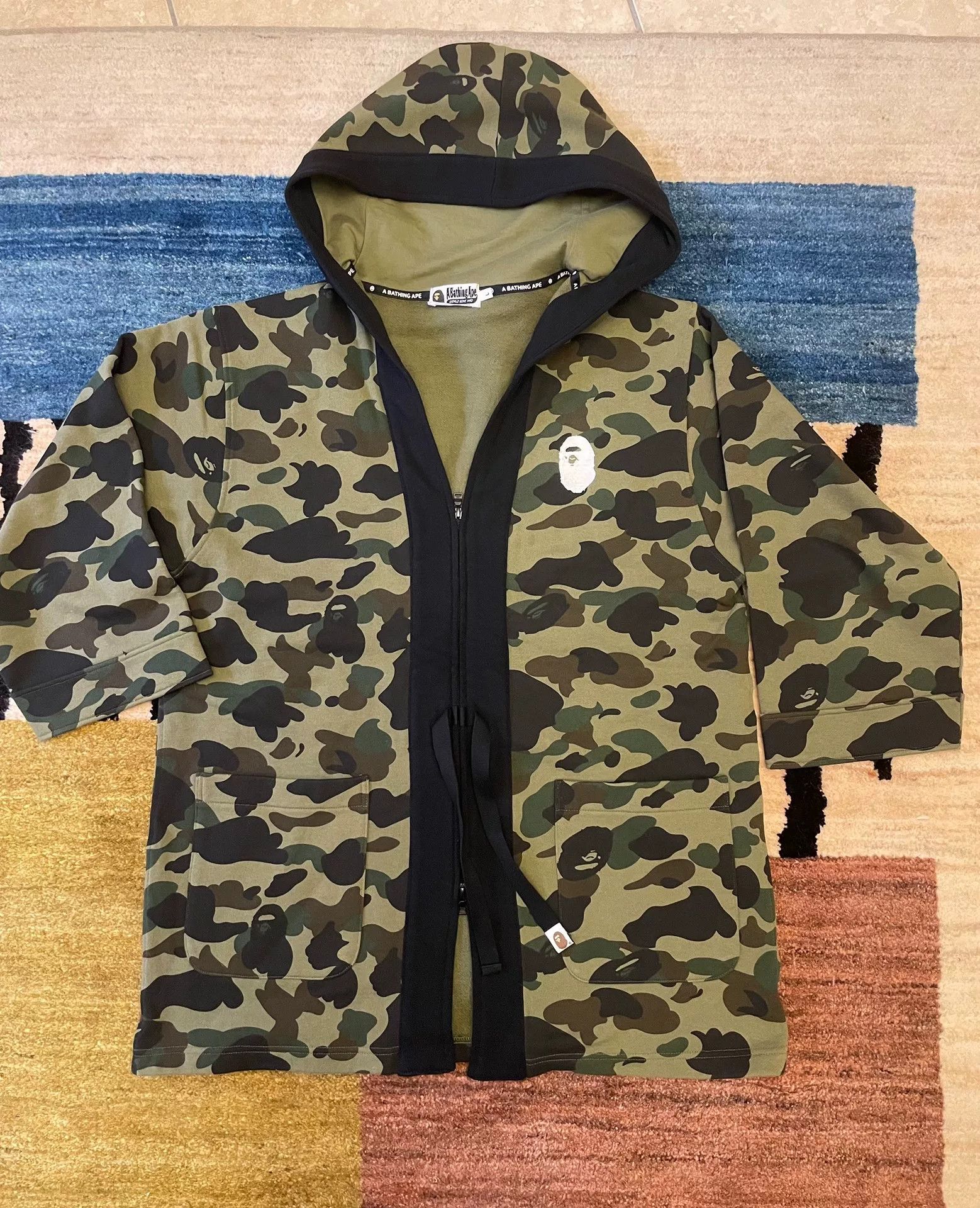 Bape Bape Classic Green Camo Robe Coat Size US L / EU 52-54 / 3 - 2 Thumbnail