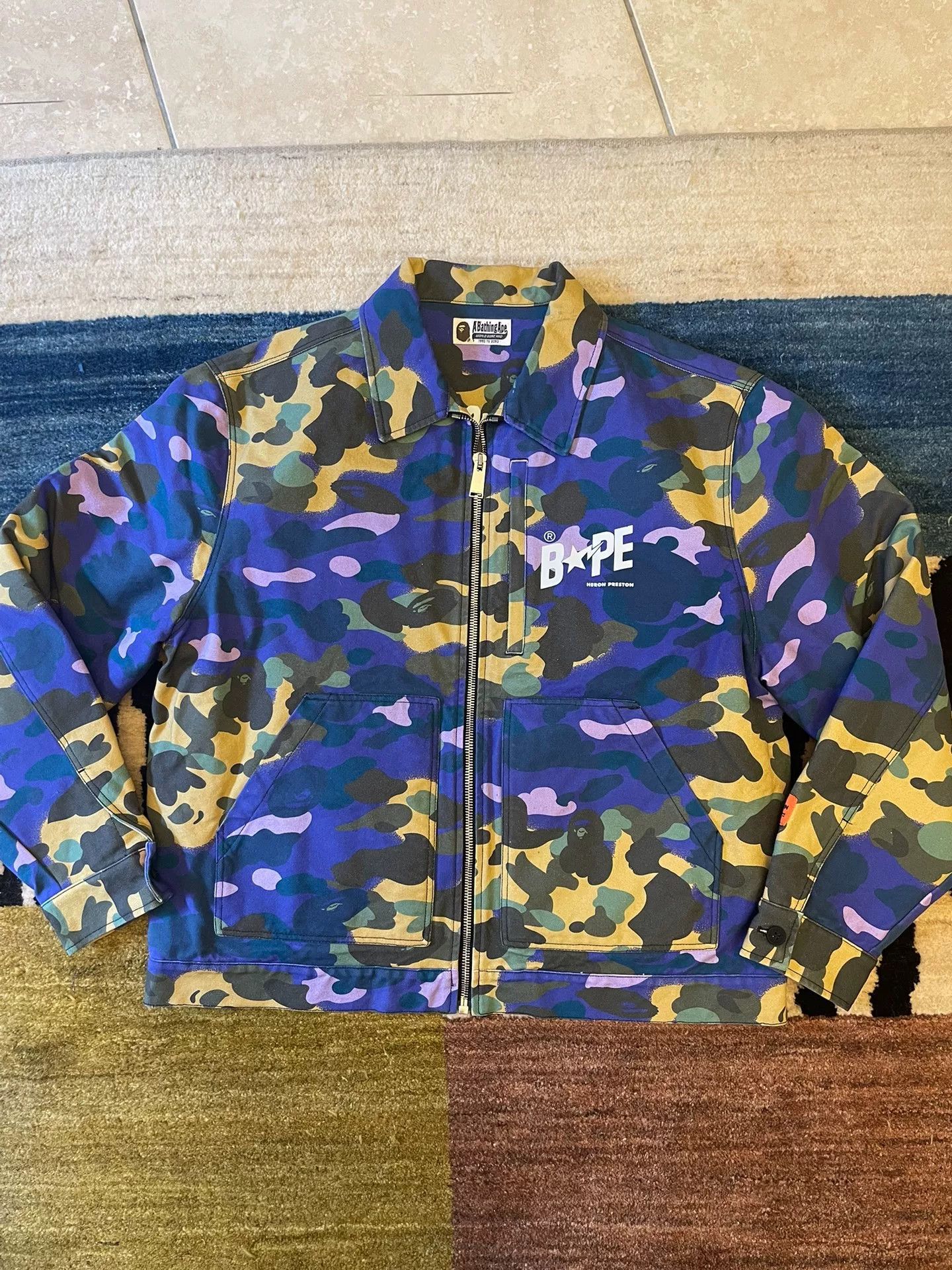 Bape Bape x Heron Preston Detroit Cotton Jacket Size US XL / EU 56 / 4 - 3 Thumbnail