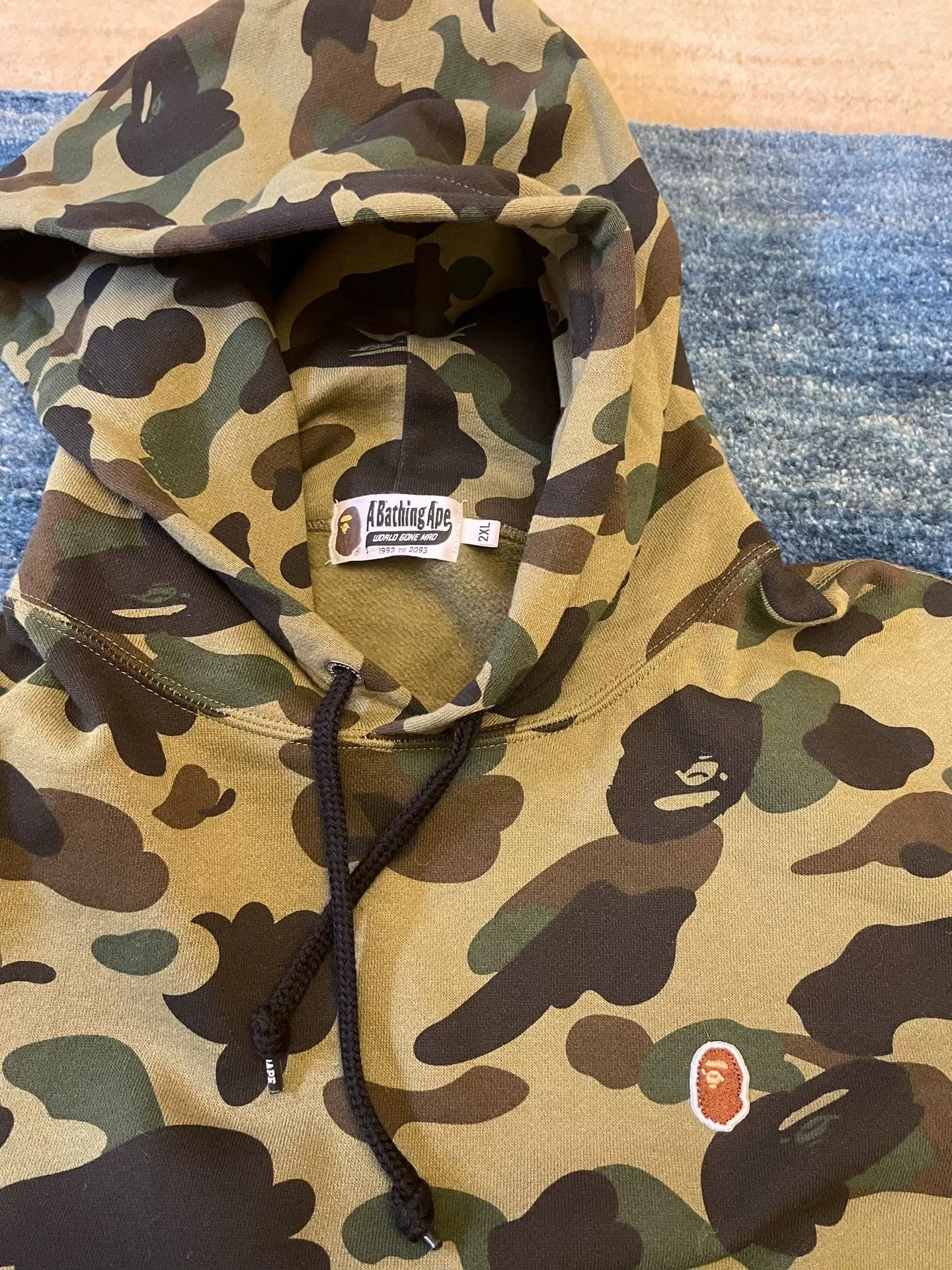 Bape Bape Classic Green Camo Hoodie Size US XXL / EU 58 / 5 - 3 Thumbnail