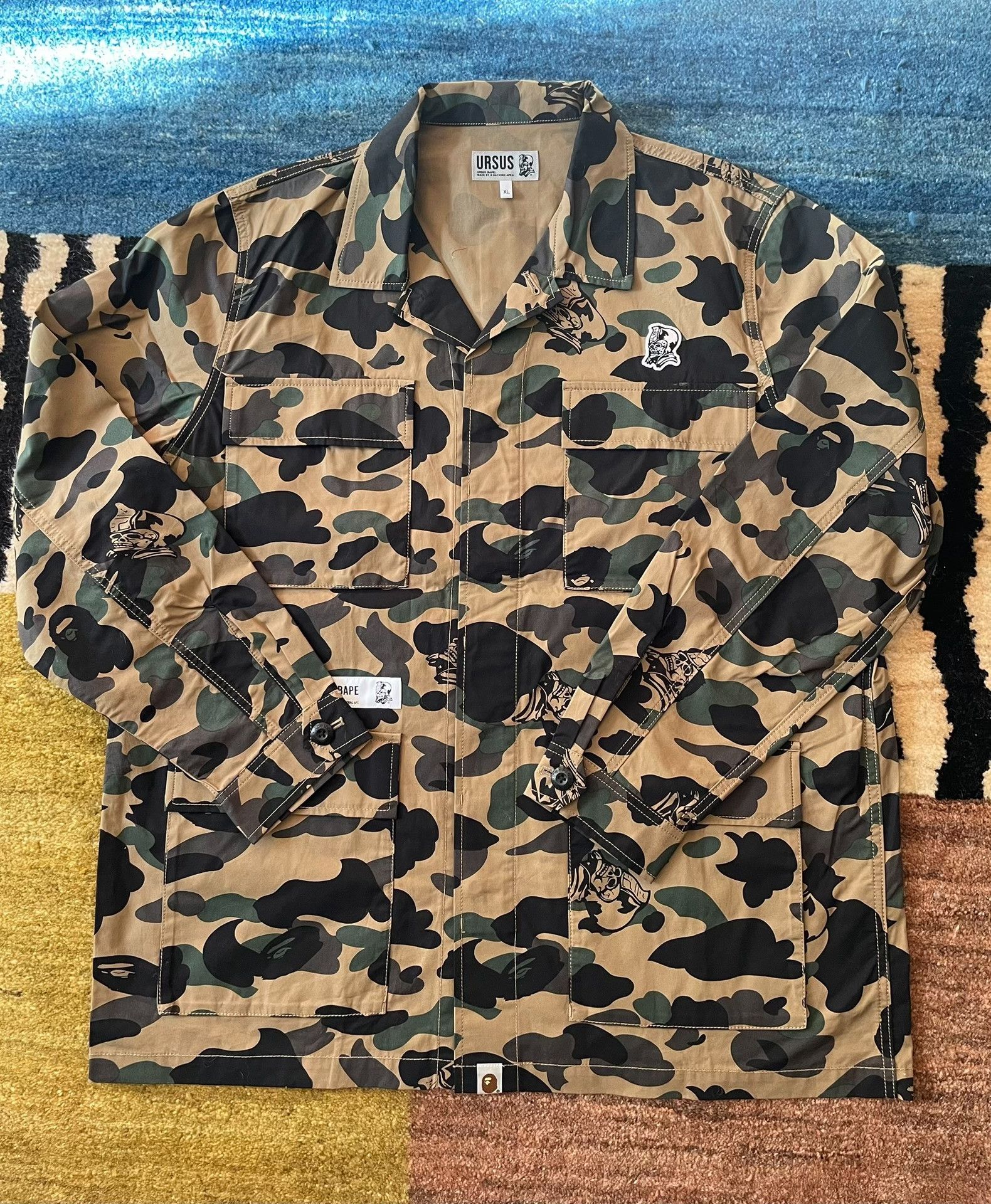 Bape Bape Ursus Camo Cargo Jacket Size US XL / EU 56 / 4 - 2 Thumbnail