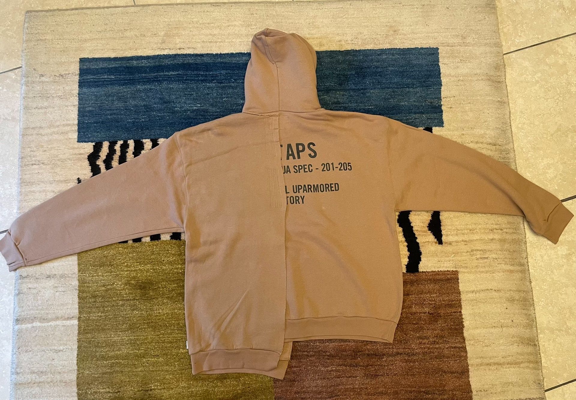 Wtaps Wtaps Men's Hooded Patchwork Sweatshirt Size US XL / EU 56 / 4 - 5 Thumbnail