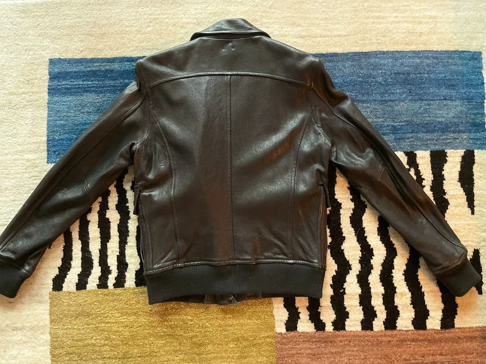 Graphpaper M-graph Classic A2 Cowhide Leather Jacket Size US XL / EU 56 / 4 - 4 Thumbnail