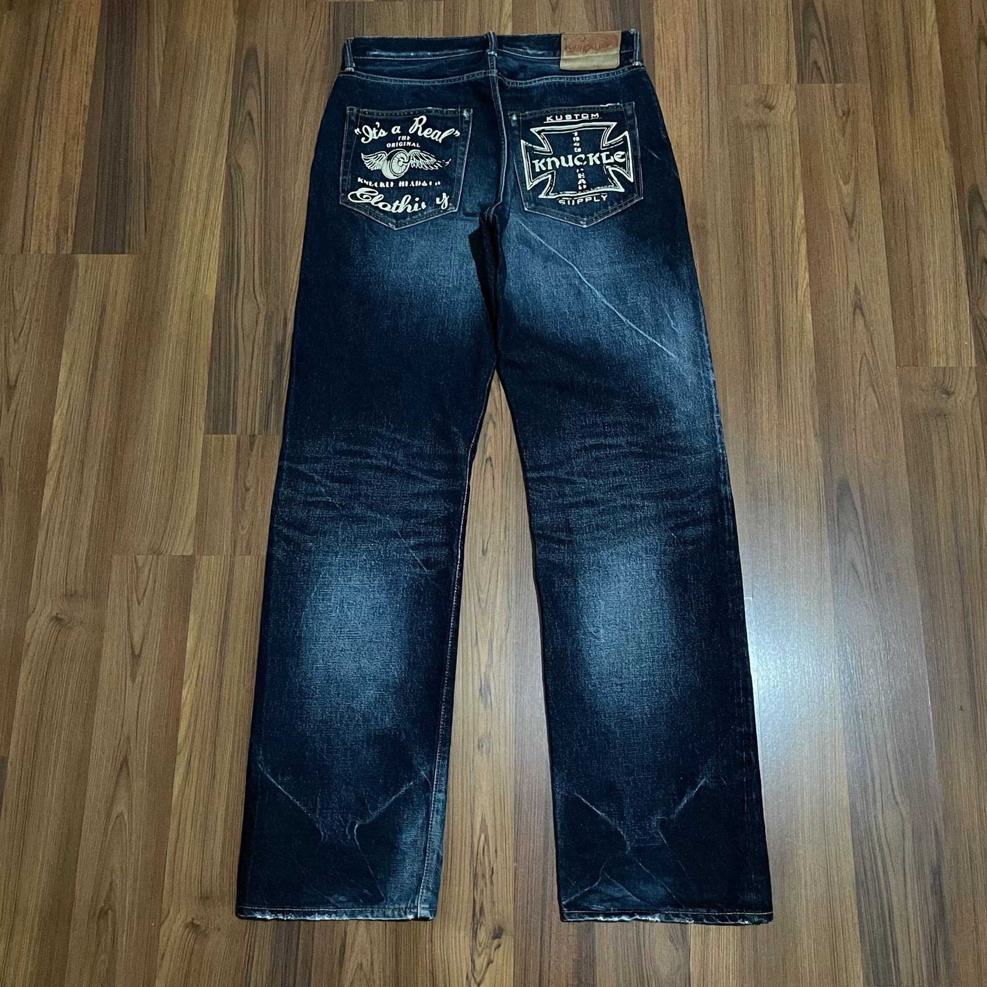 Bare Knuckles KNUCKLE Japan-made Washed Patched Jeans Size US 26 / EU 42 - 2 Thumbnail