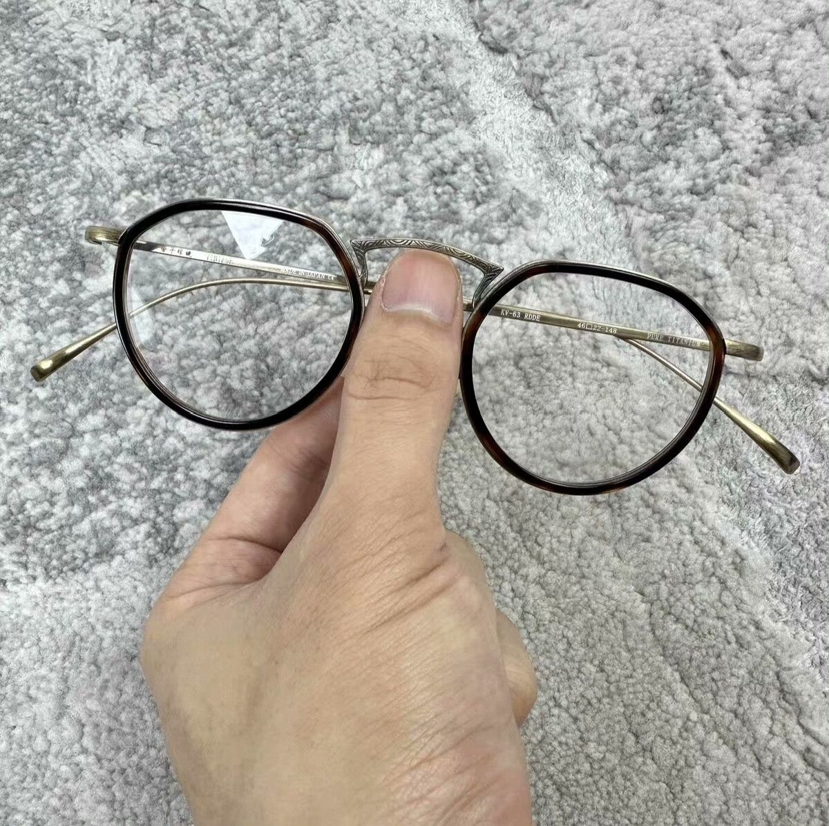 Kaneko Optical Kv-63 Japanese Titanium Round Frame Glasses Size ONE SIZE - 2 Thumbnail