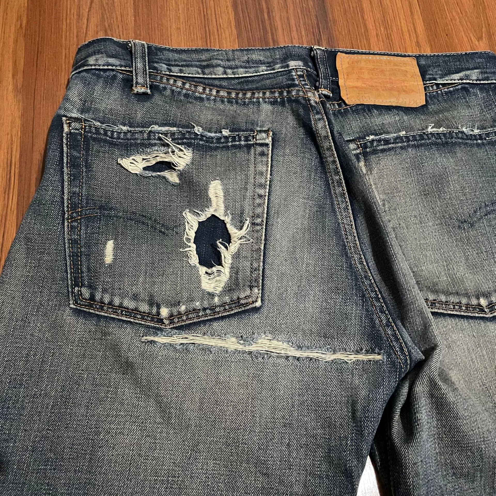 LVC LVC 66501-0083 Distressed Washed Jeans Size US 32 / EU 48 - 6 Thumbnail