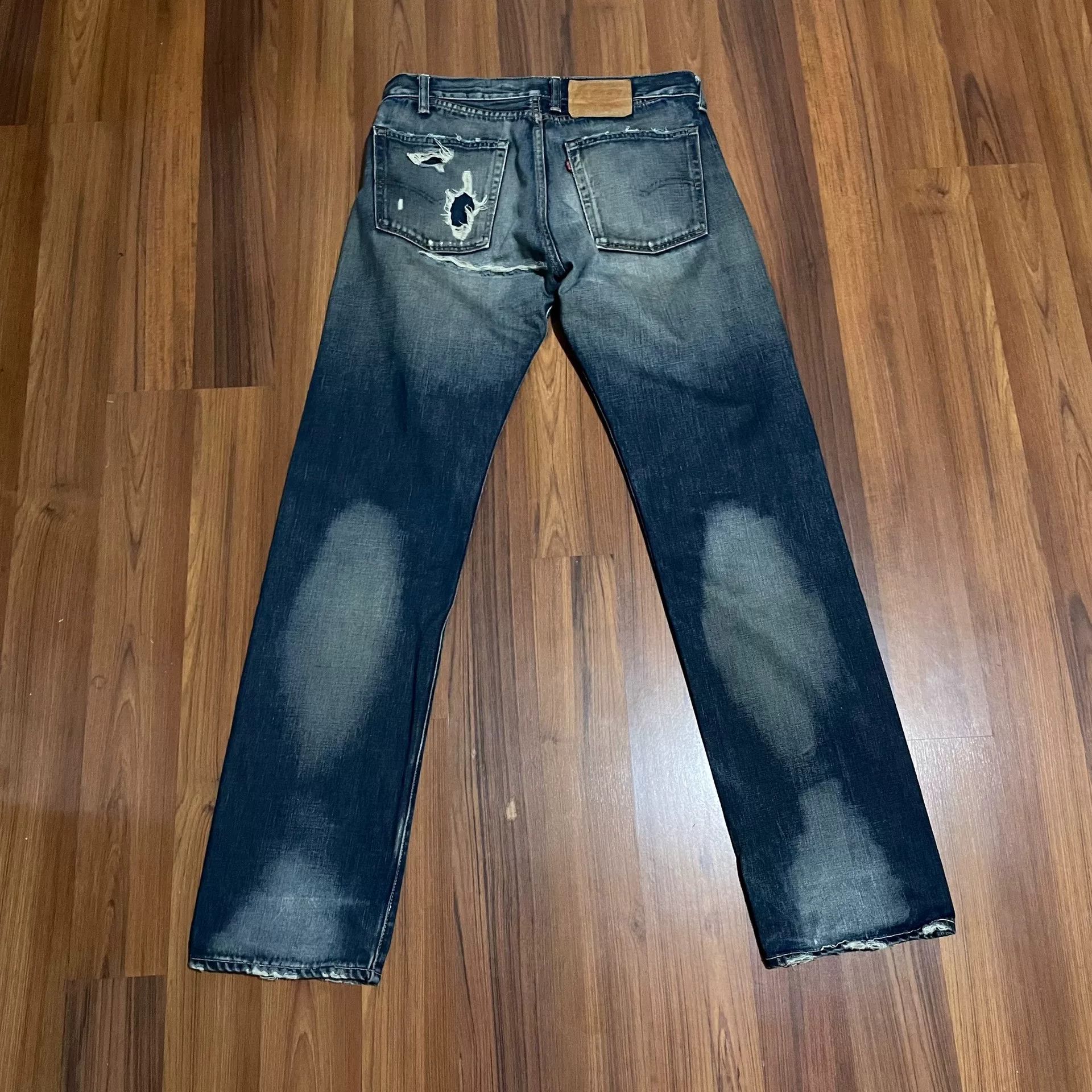 LVC LVC 66501-0083 Distressed Washed Jeans Size US 32 / EU 48 - 2 Thumbnail