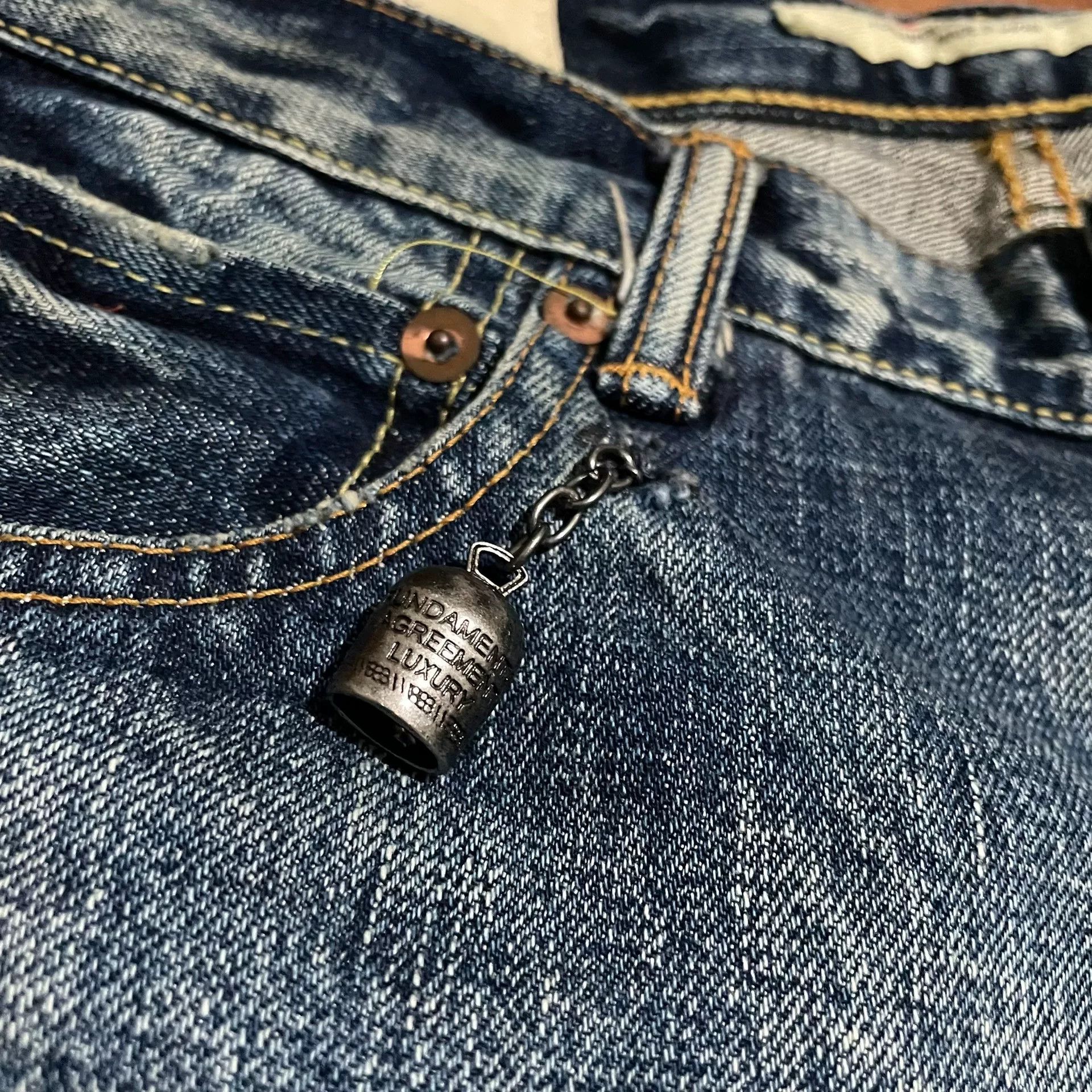 FDMTL FDMTL Sashiko Patchwork Washed Jeans Size US 26 / EU 42 - 3 Thumbnail
