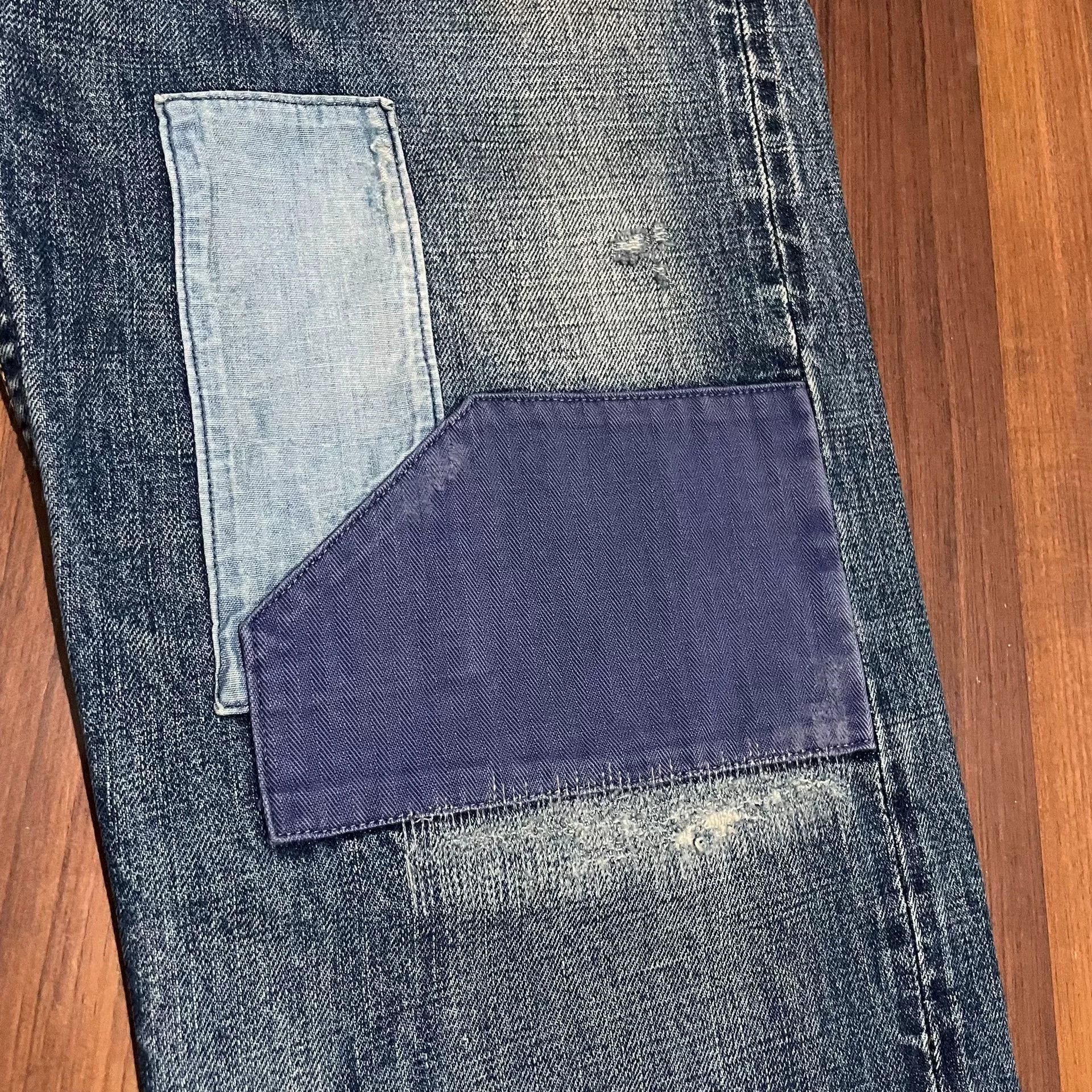 FDMTL FDMTL Sashiko Patchwork Washed Jeans Size US 26 / EU 42 - 6 Thumbnail