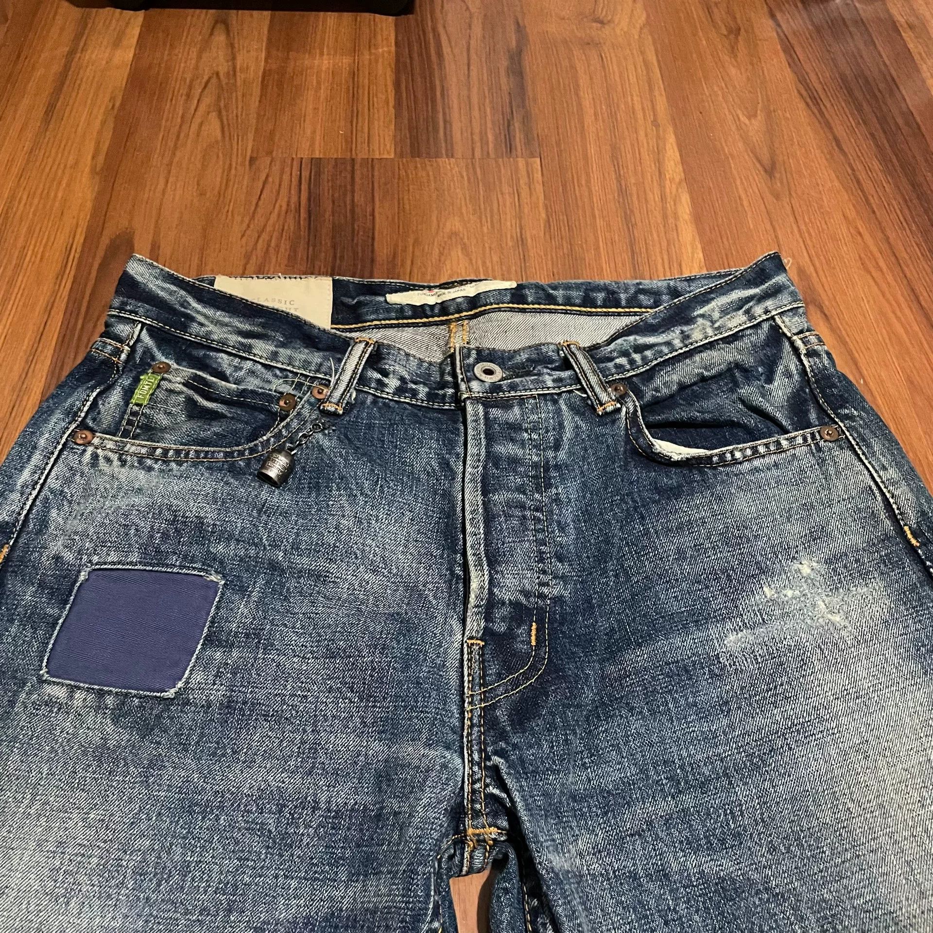 FDMTL FDMTL Sashiko Patchwork Washed Jeans Size US 26 / EU 42 - 4 Thumbnail
