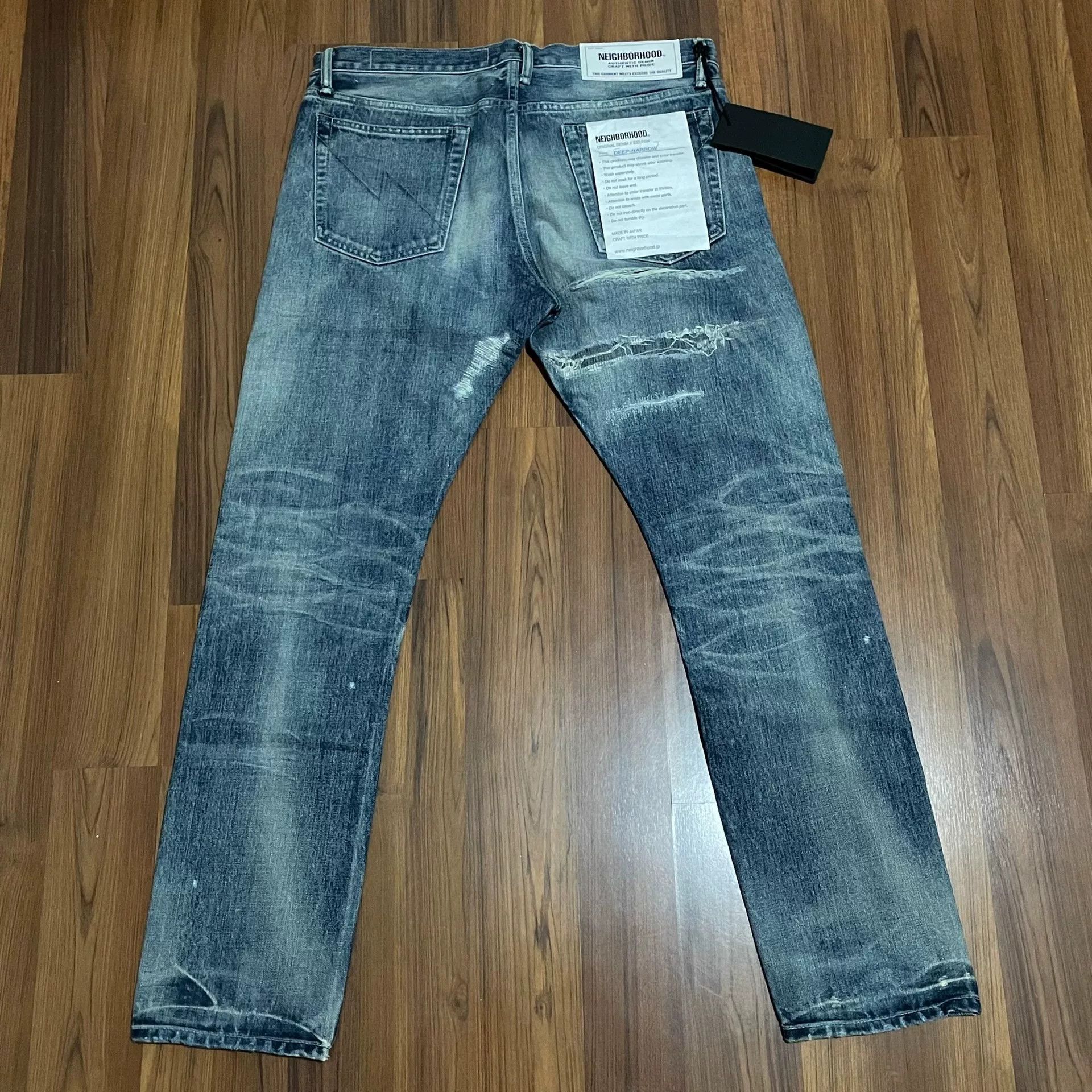 Neighborhood NEIGHBORHOOD Distressed Patch Jeans Size US 30 / EU 46 - 2 Thumbnail
