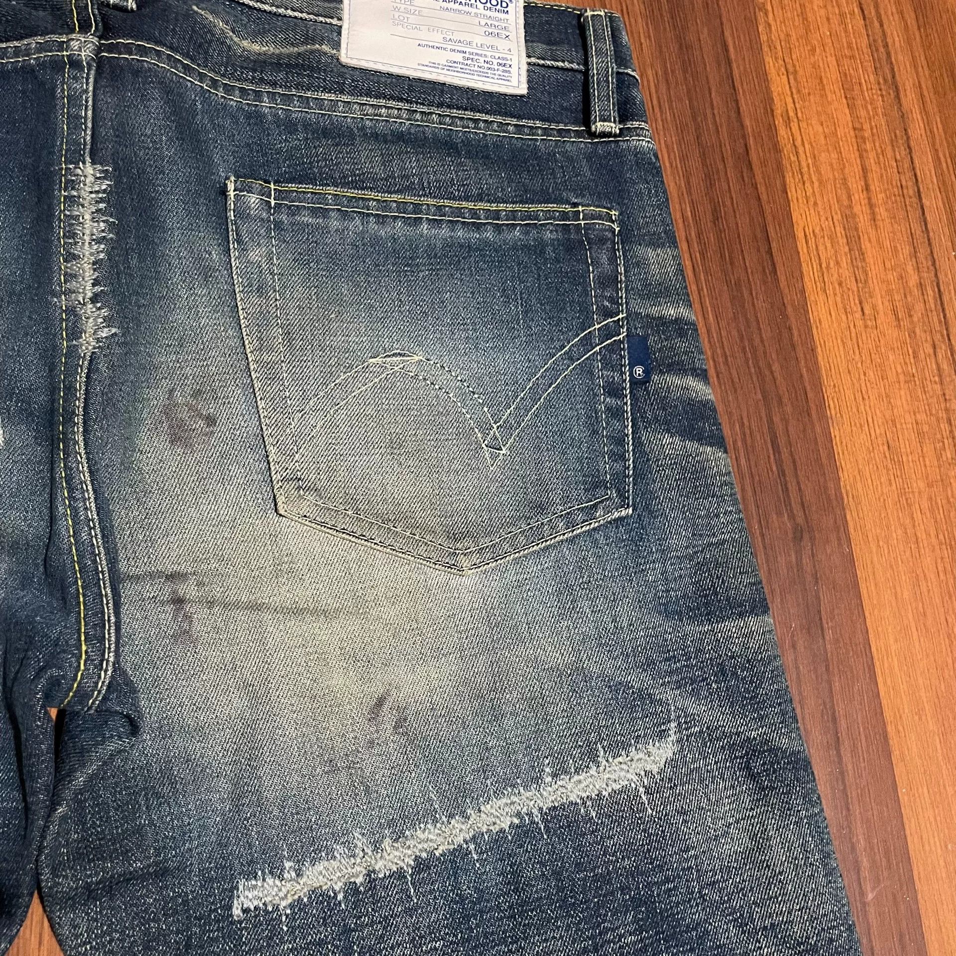 Neighborhood NEIGHBORHOOD 06EX Distressed Jeans Size US 32 / EU 48 - 5 Thumbnail