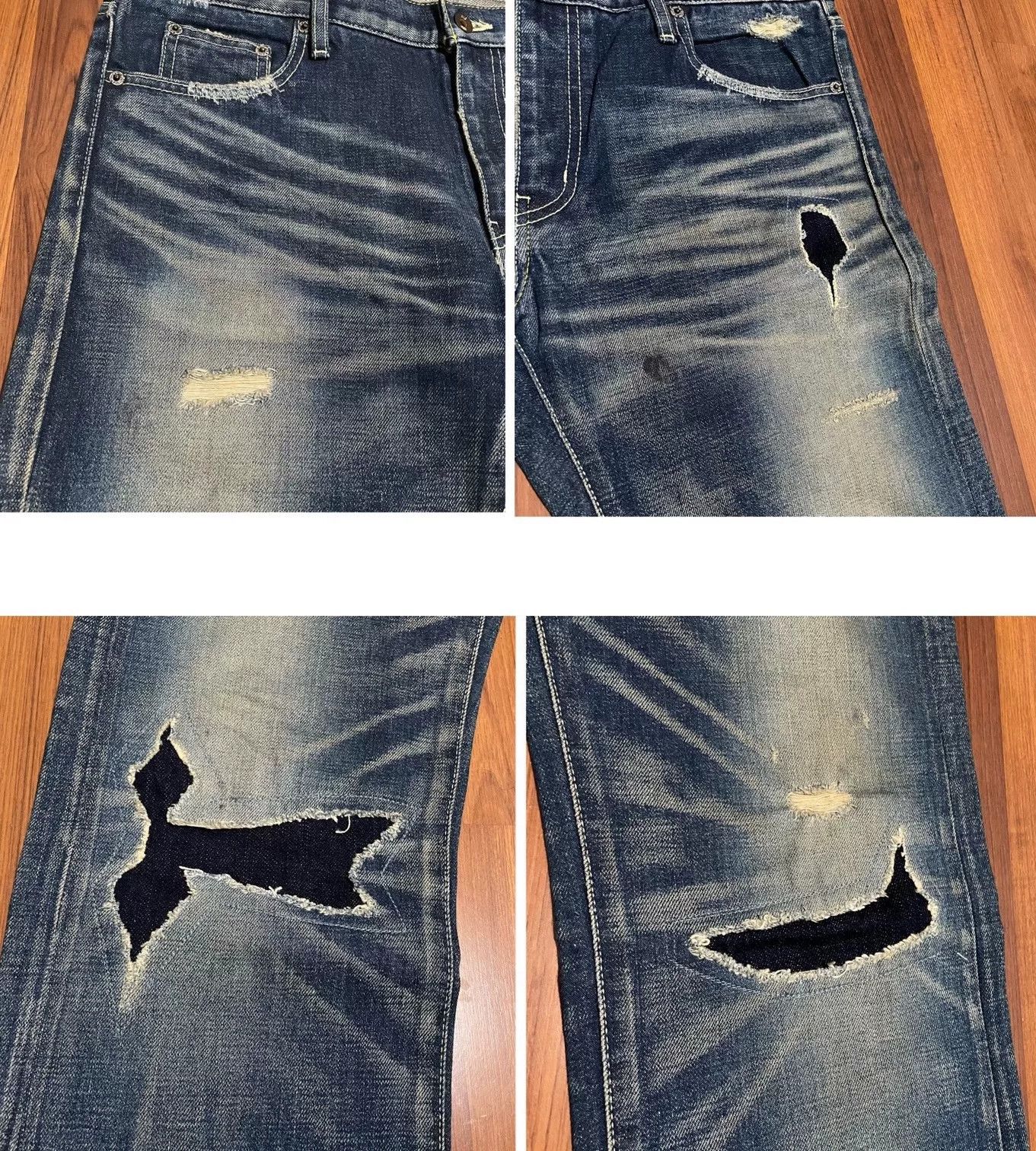 Neighborhood NEIGHBORHOOD 06EX Distressed Jeans Size US 32 / EU 48 - 3 Thumbnail