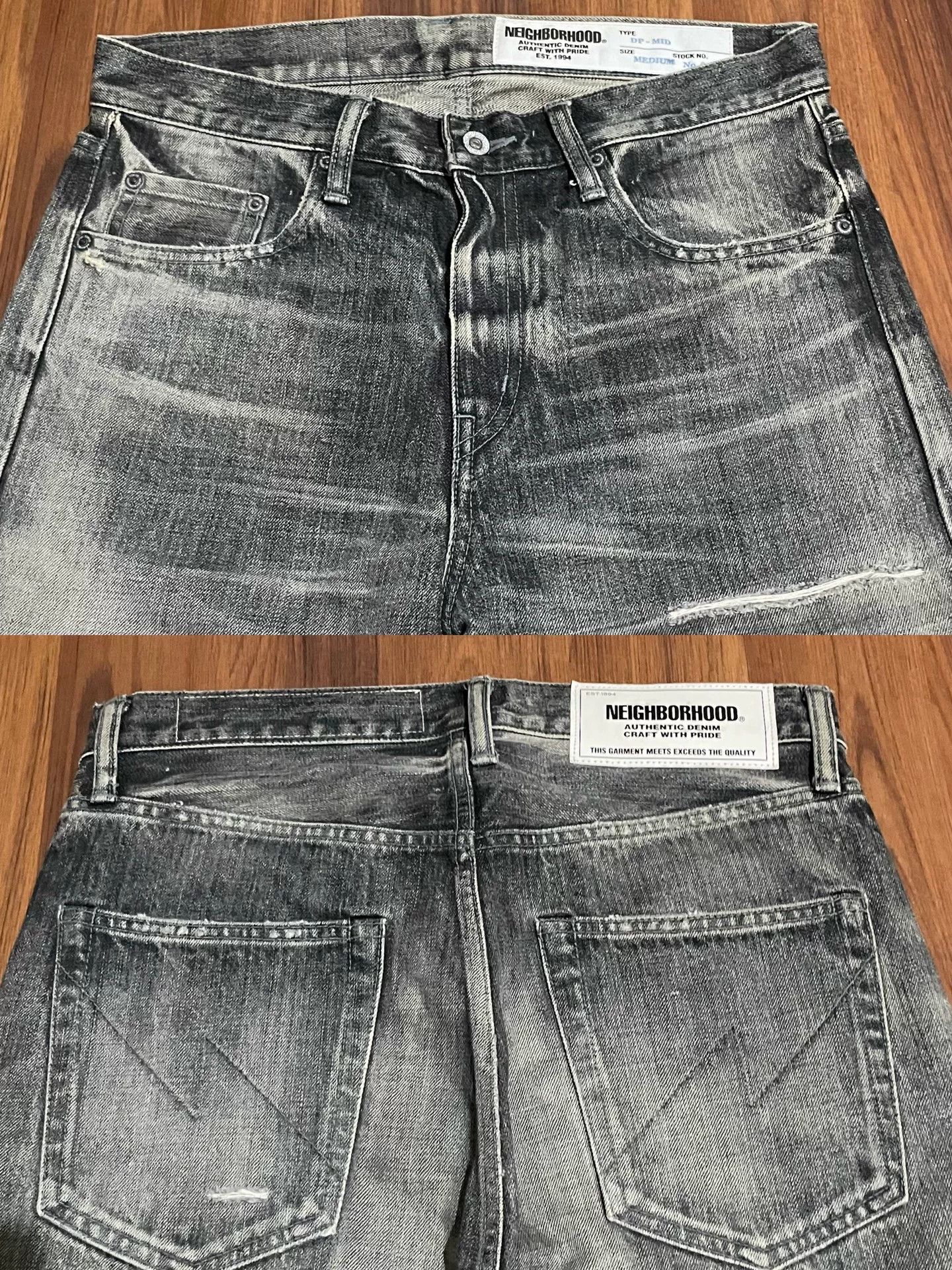 Neighborhood NEIGHBORHOOD 19SS MID Slash Patch Jeans Size US 35 - 4 Thumbnail
