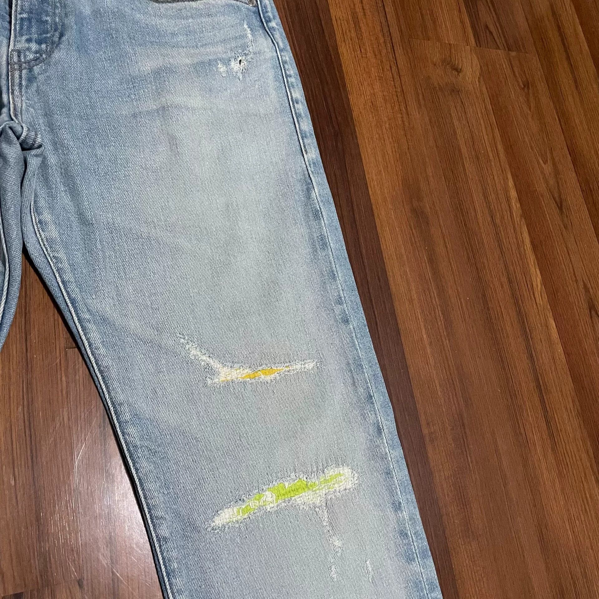 Levi's LEVI'S 502 Ice Blue Distressed Jeans Size US 34 / EU 50 - 4 Thumbnail