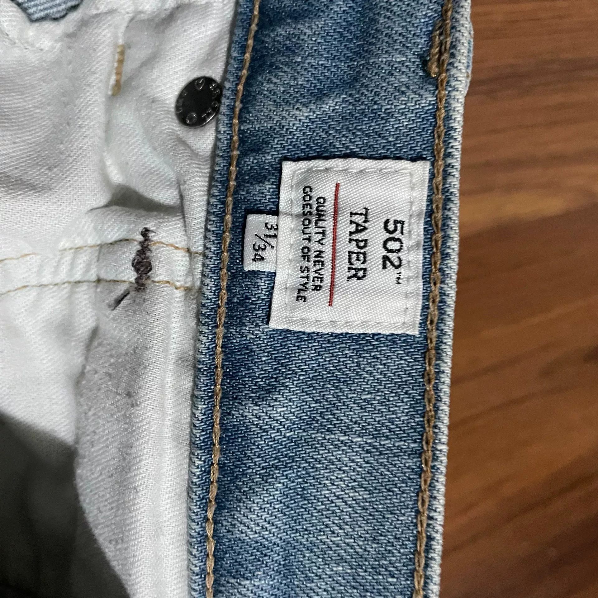 Levi's LEVI'S 502 Ice Blue Distressed Jeans Size US 34 / EU 50 - 7 Thumbnail