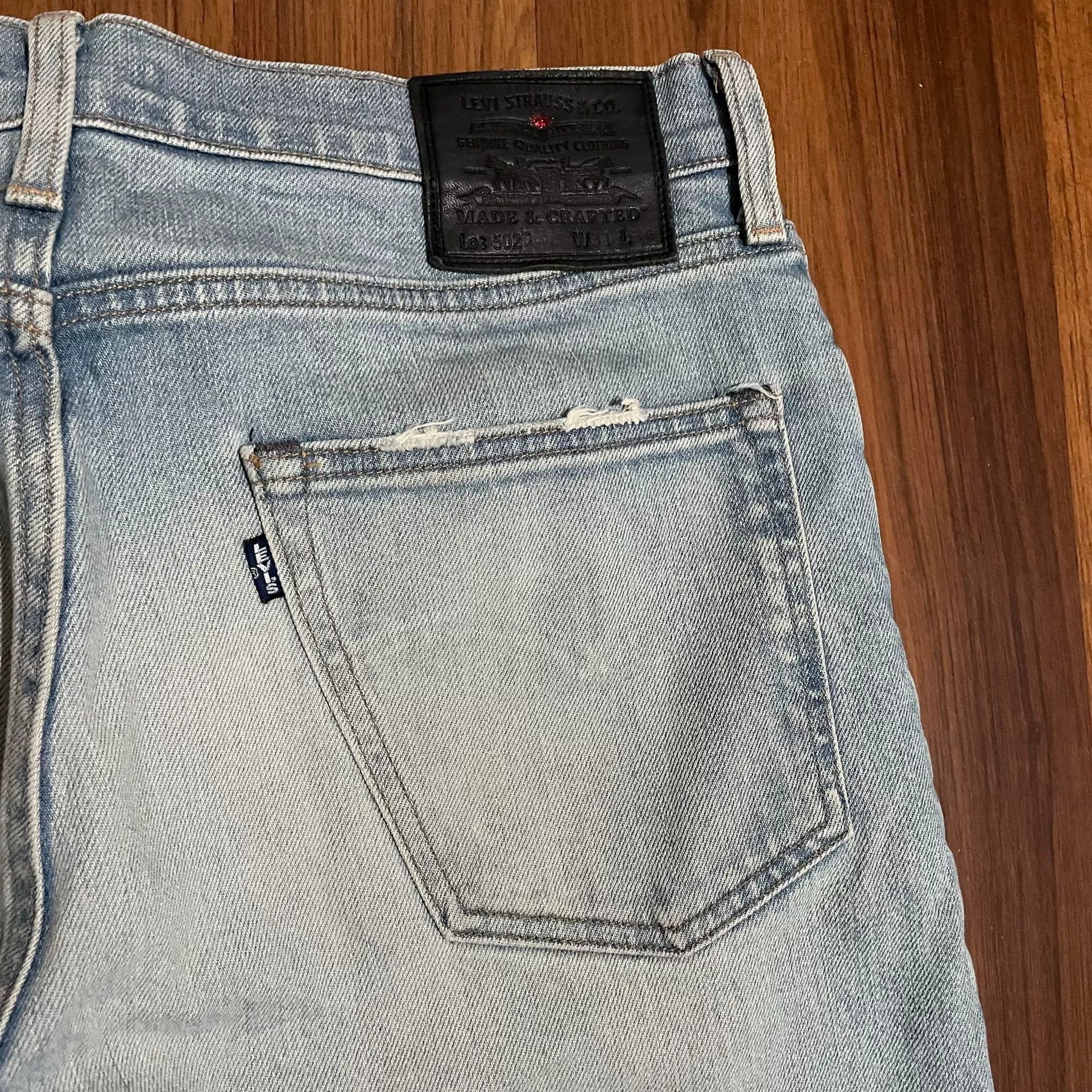 Levi's LEVI'S 502 Ice Blue Distressed Jeans Size US 34 / EU 50 - 6 Thumbnail