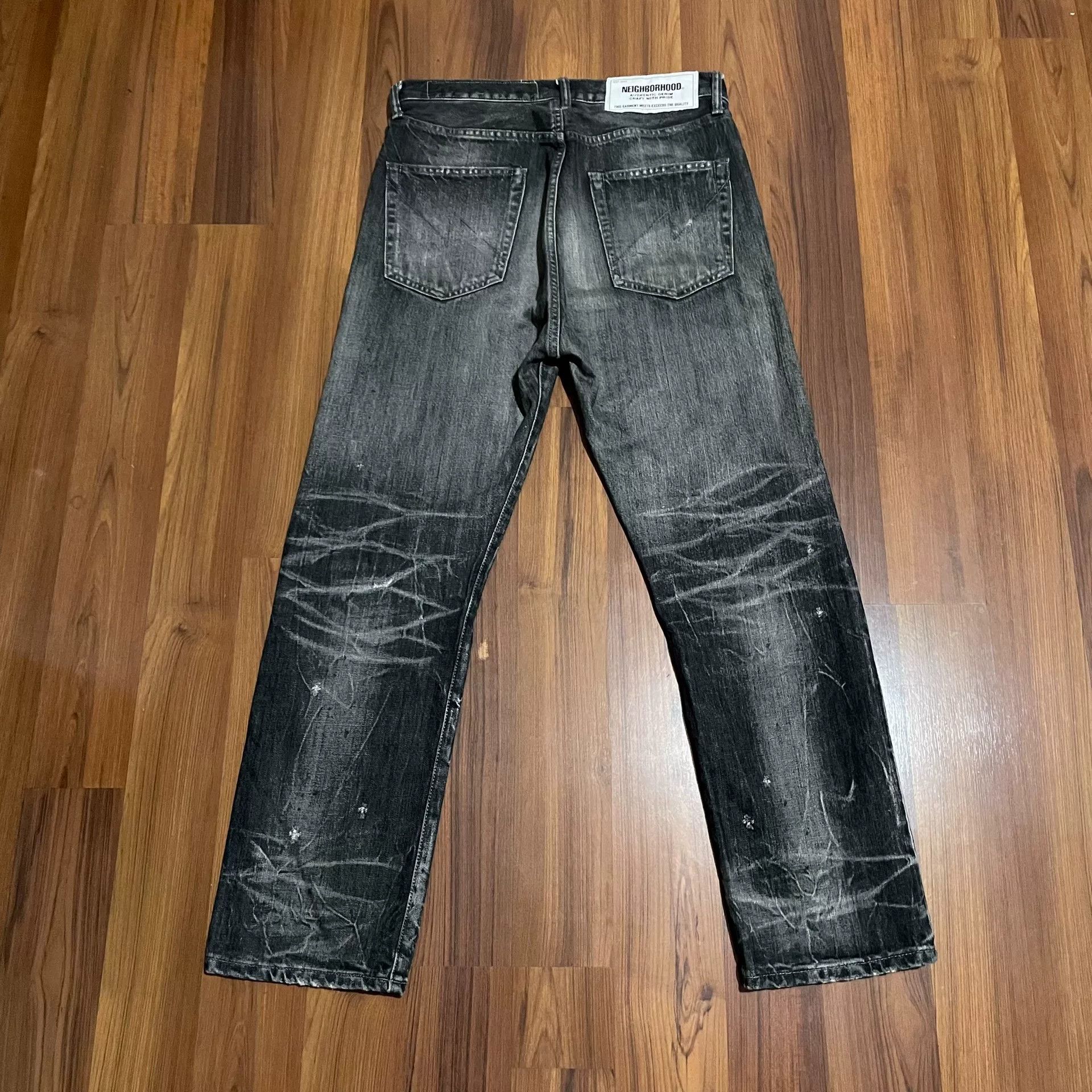 Neighborhood NEIGHBORHOOD 20SS BASIC Bullet Hole Jeans Size US 26 / EU 42 - 2 Thumbnail