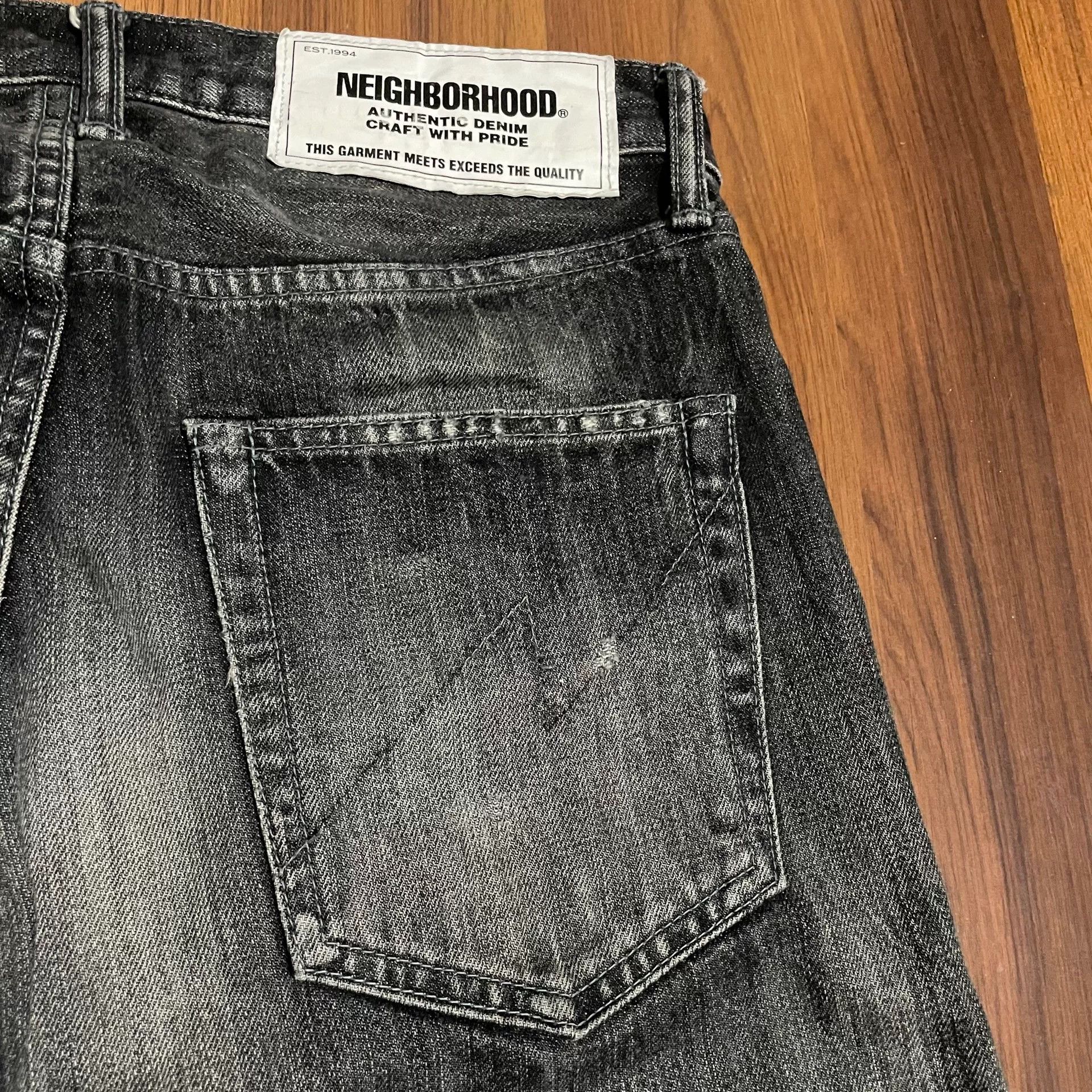 Neighborhood NEIGHBORHOOD 20SS BASIC Bullet Hole Jeans Size US 26 / EU 42 - 6 Thumbnail