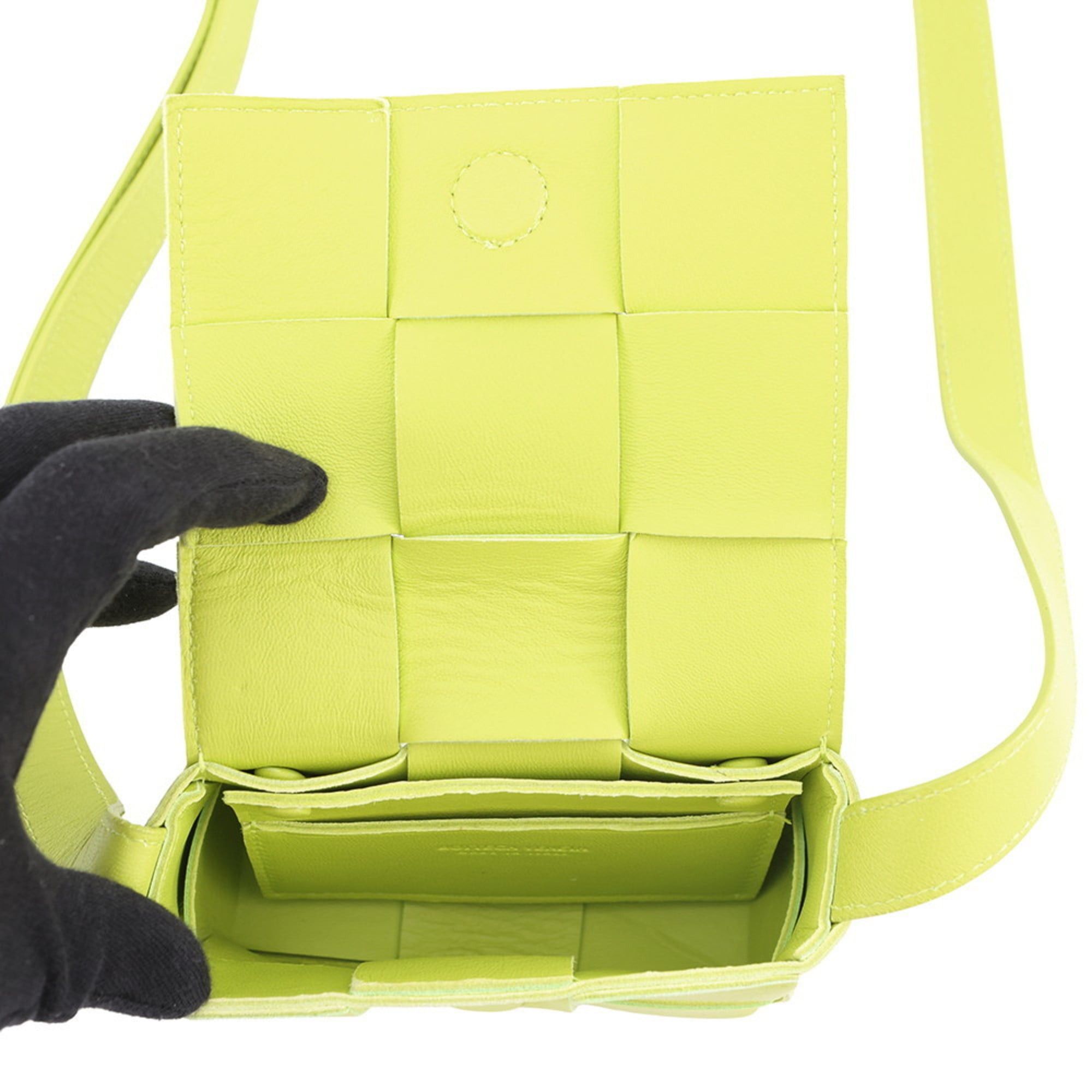 Bottega Veneta Candy Cassette Shoulder Bag in Lambskin 666688 Handbags