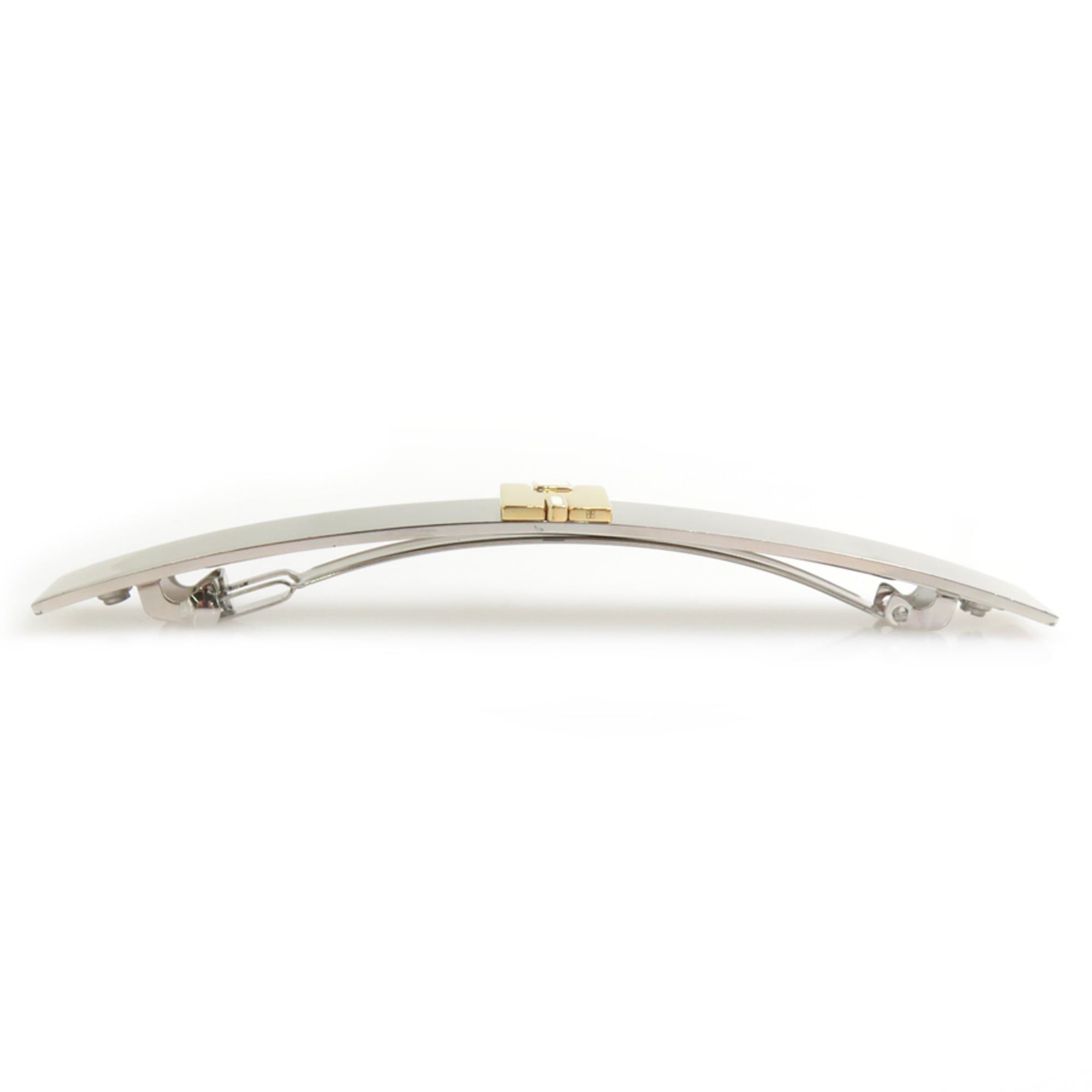 Hermes Hermes Hermès Barrette, Metal, Enamel, Silver, Gold, Off-White, Women's, Free Shipping, e61535g Size ONE SIZE - 2 Thumbnail