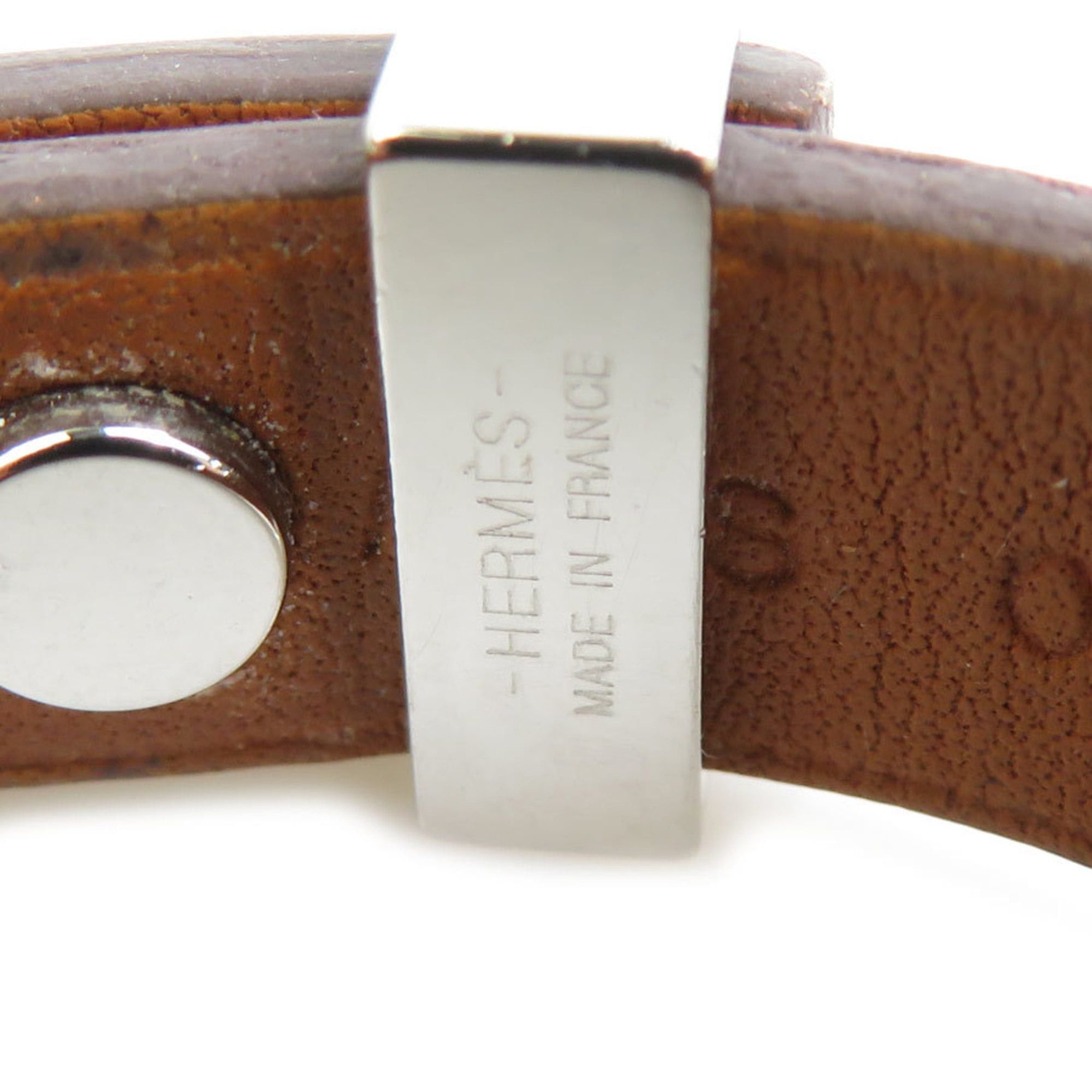 Hermes Hermes Hermès Mini Dog Leather Metal Bracelet in Magenta and Silver for Women, Free Shipping, e61540g Size ONE SIZE - 6 Thumbnail