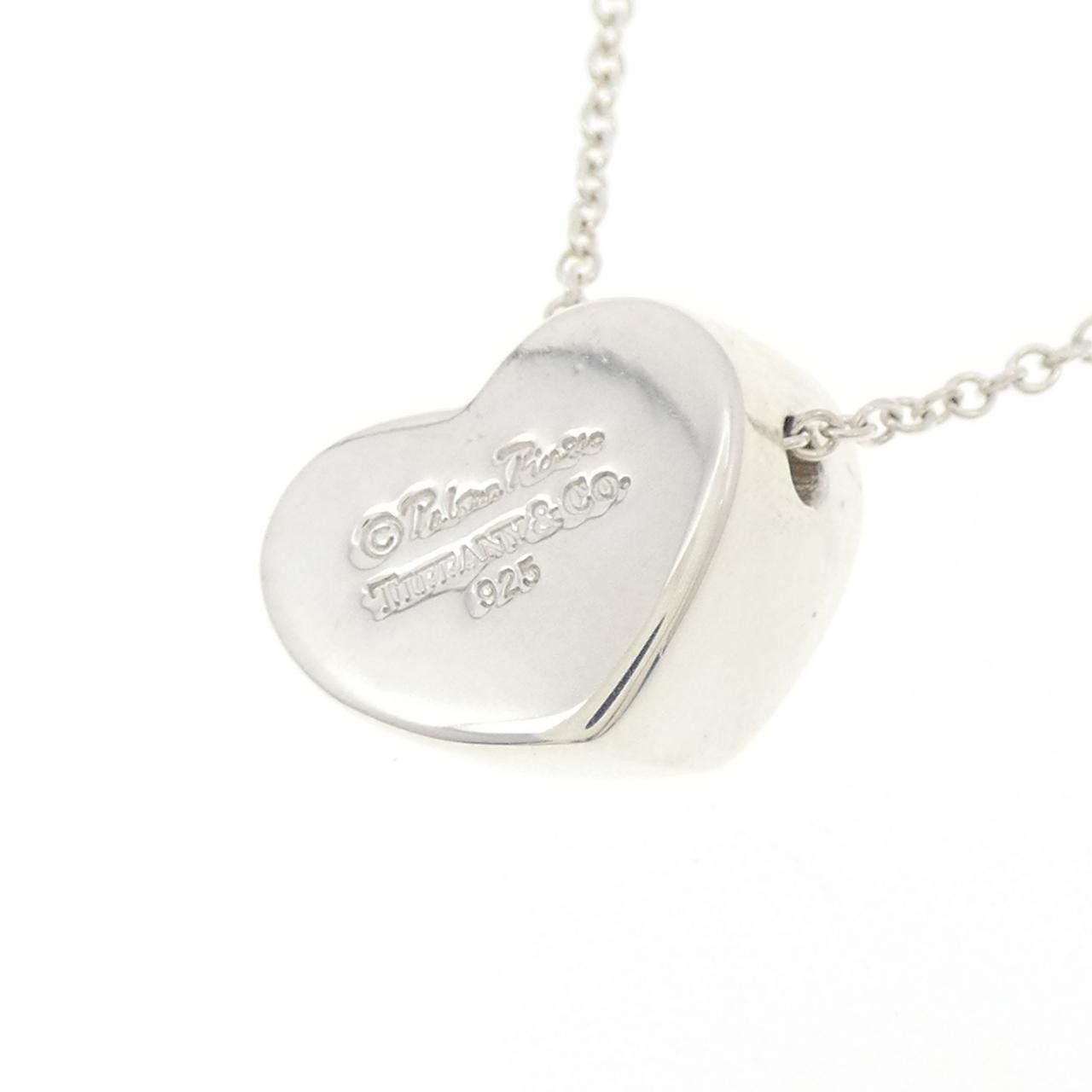 Tiffany & Co. Tiffany & Co. Tiffany Modern Heart 925 Silver Sapphire Necklace Precious Metal Necklace DUTY FREE for USA Size ONE SIZE - 4 Thumbnail