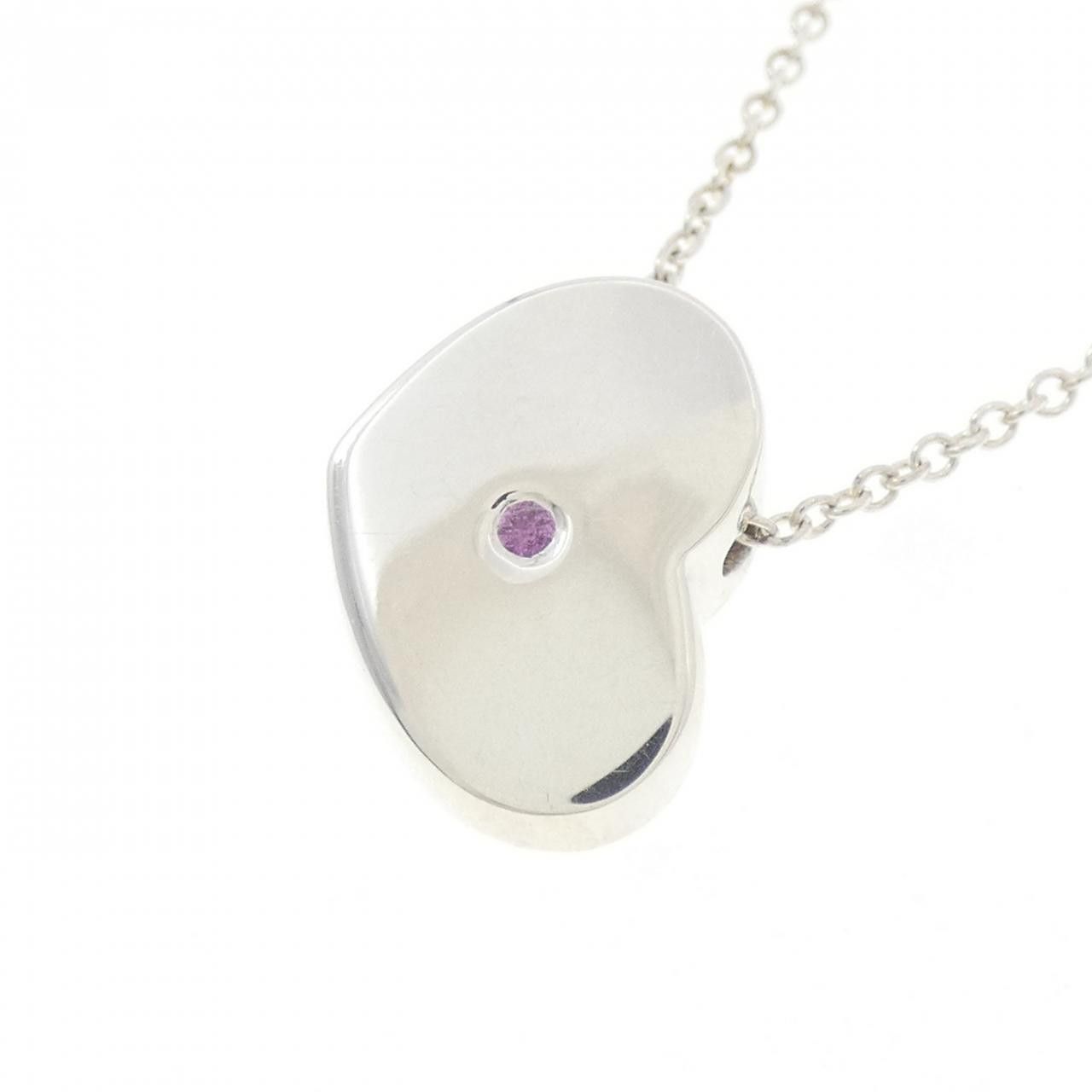 Tiffany & Co. Tiffany & Co. Tiffany Modern Heart 925 Silver Sapphire Necklace Precious Metal Necklace DUTY FREE for USA Size ONE SIZE - 3 Thumbnail
