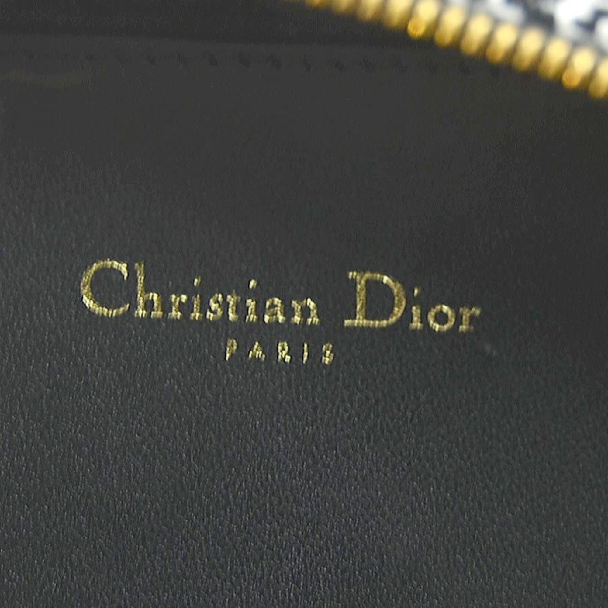Dior Christian Dior CD Signature Oval Camera Bag, Leather and Canvas, Black White, Women's, Free Shipping, 90092g Size ONE SIZE - 12 Thumbnail