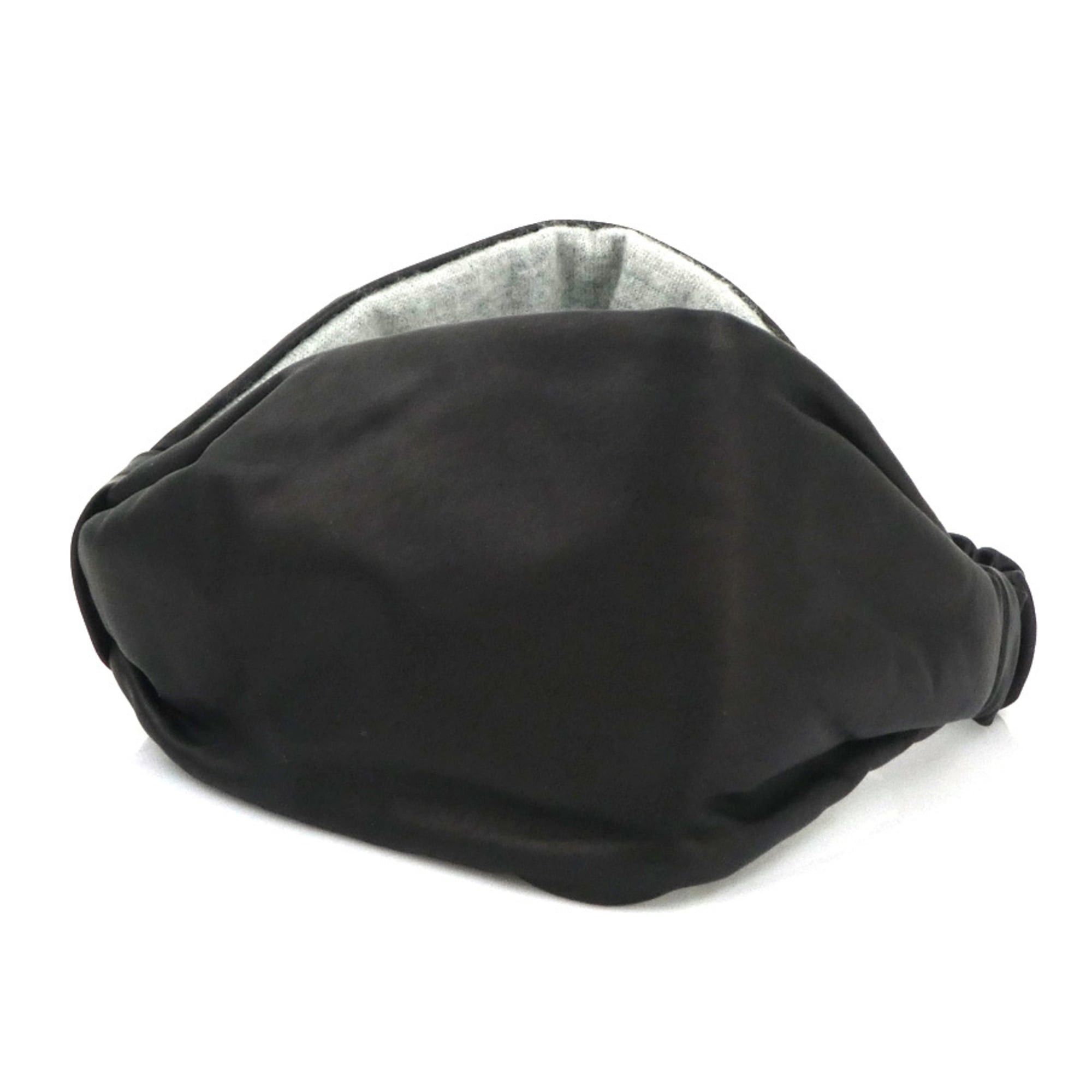 Hermes Hermes Hermès headband in calfskin cashmere, black and gray, women's, free shipping, e61504a Size ONE SIZE - 4 Thumbnail