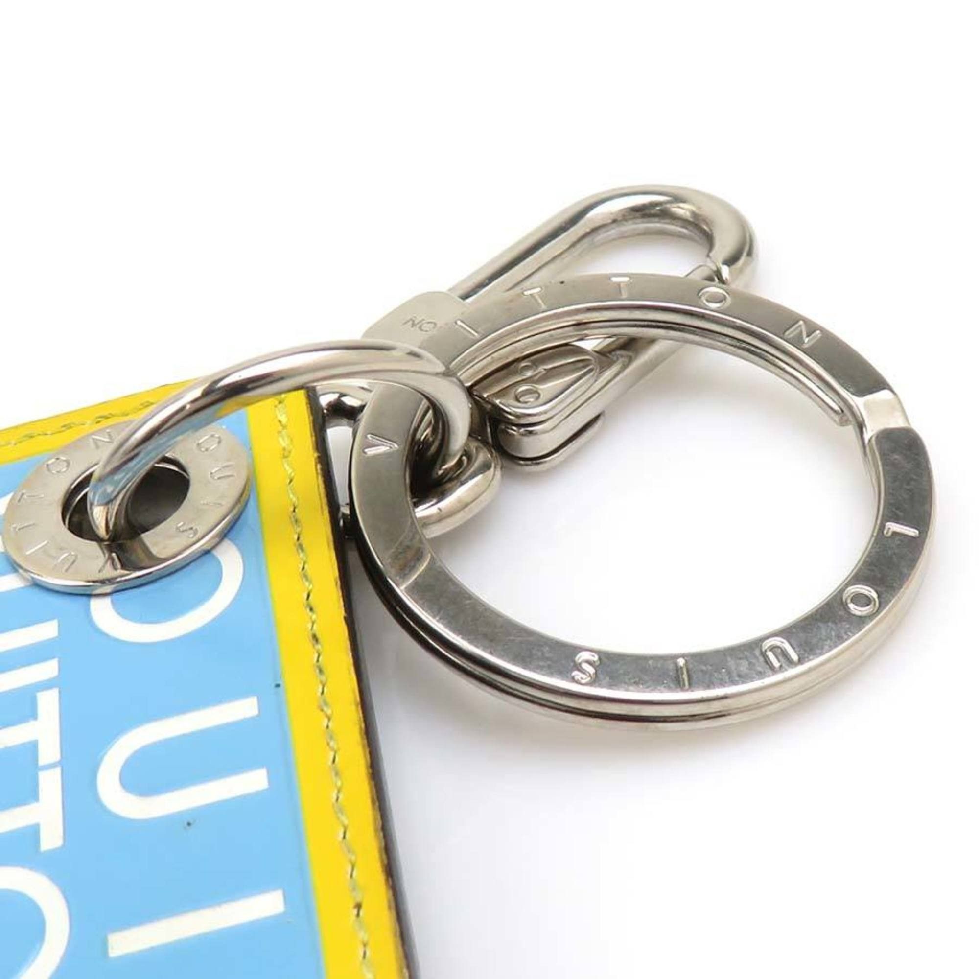 Louis Vuitton Louis Vuitton Charm Key Ring, Porte-Clés, LV Alps Leather, Damier Graphite Canvas, Blue, Yellow, Gray, Black, Silver, Men's, M63840, Free Shipping, e61378j Size ONE SIZE - 5 Thumbnail
