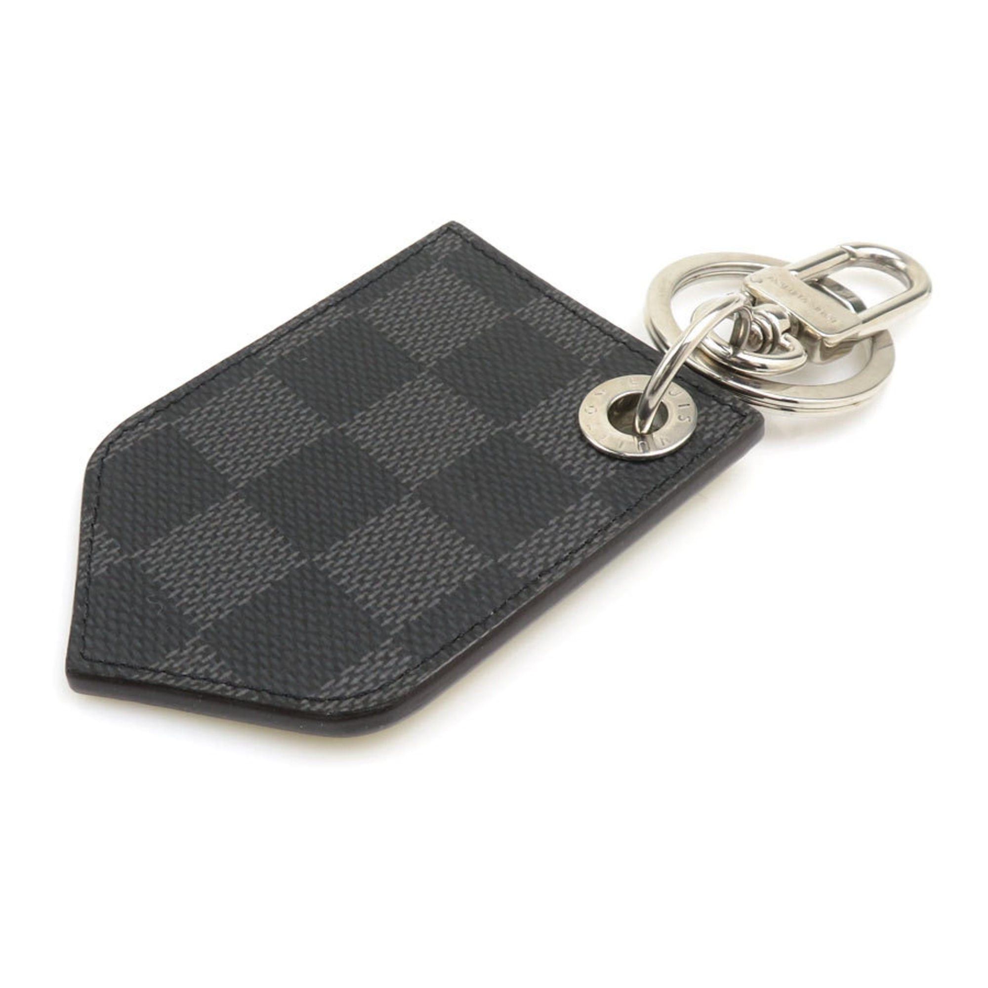 Louis Vuitton Louis Vuitton Charm Key Ring, Porte-Clés, LV Alps Leather, Damier Graphite Canvas, Blue, Yellow, Gray, Black, Silver, Men's, M63840, Free Shipping, e61378j Size ONE SIZE - 3 Thumbnail