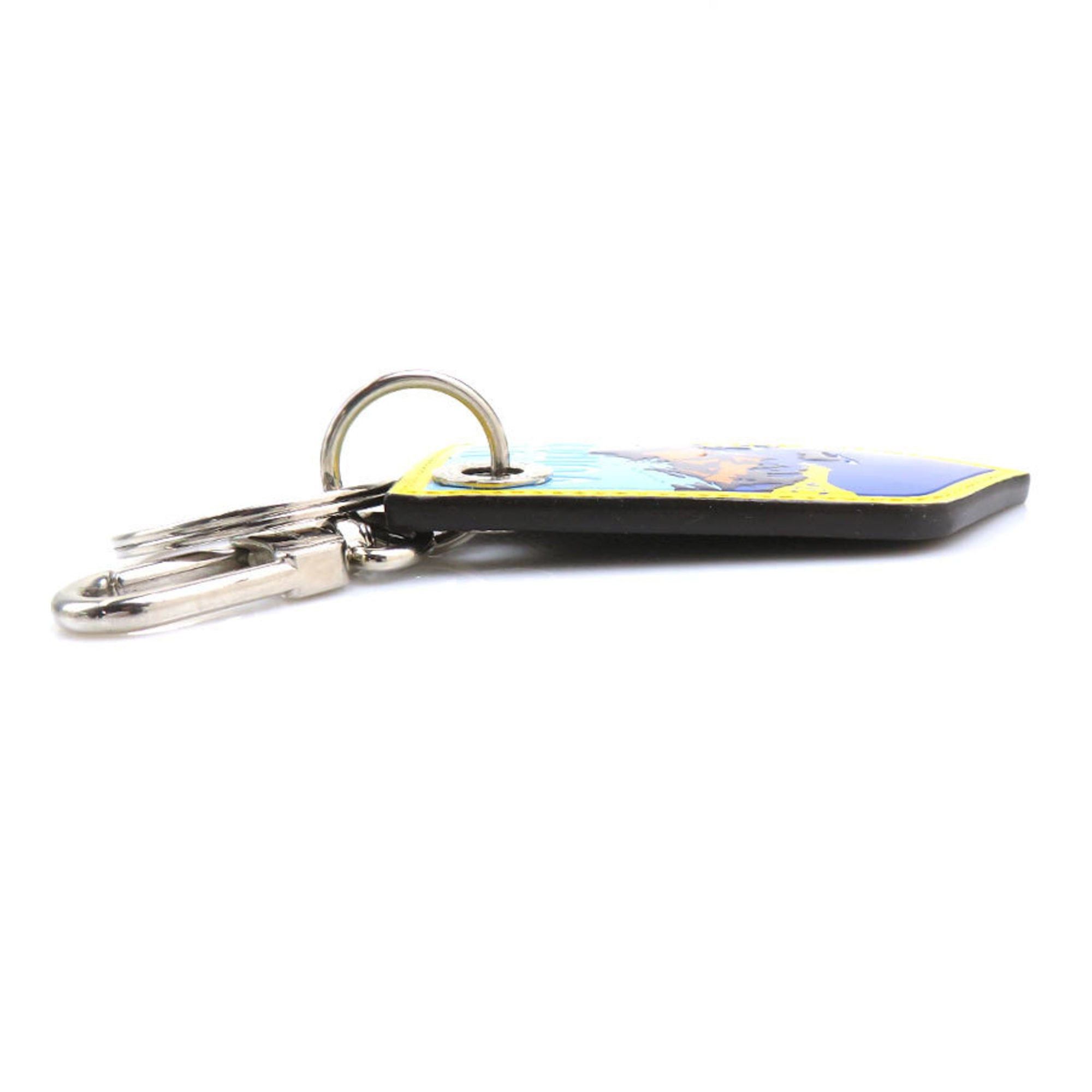 Louis Vuitton Louis Vuitton Charm Key Ring, Porte-Clés, LV Alps Leather, Damier Graphite Canvas, Blue, Yellow, Gray, Black, Silver, Men's, M63840, Free Shipping, e61378j Size ONE SIZE - 2 Thumbnail