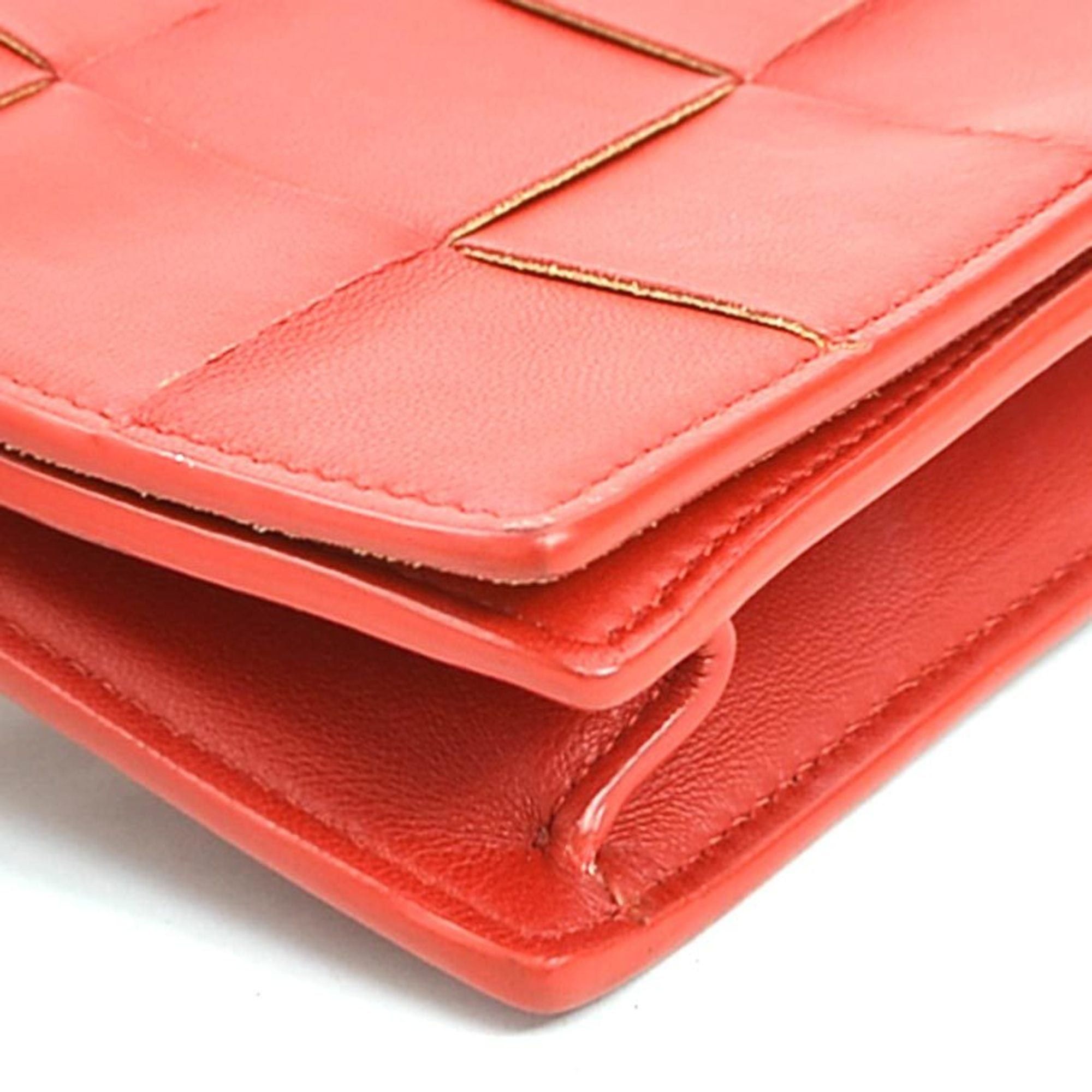 Bottega Veneta Bottega Veneta Maxi Intrecciato Leather Shoulder Bag in Red for Women, Free Shipping, h31423g Size ONE SIZE - 7 Thumbnail