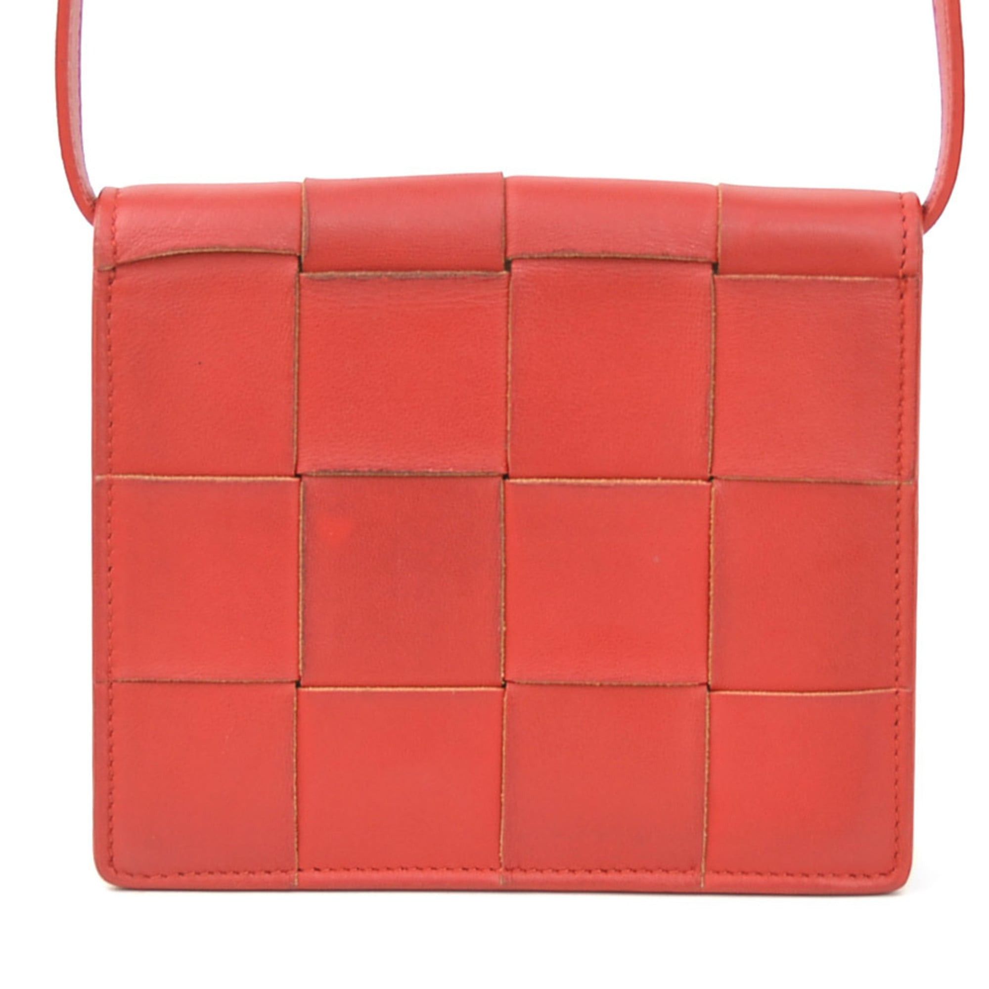 Bottega Veneta Bottega Veneta Maxi Intrecciato Leather Shoulder Bag in Red for Women, Free Shipping, h31423g Size ONE SIZE - 3 Thumbnail