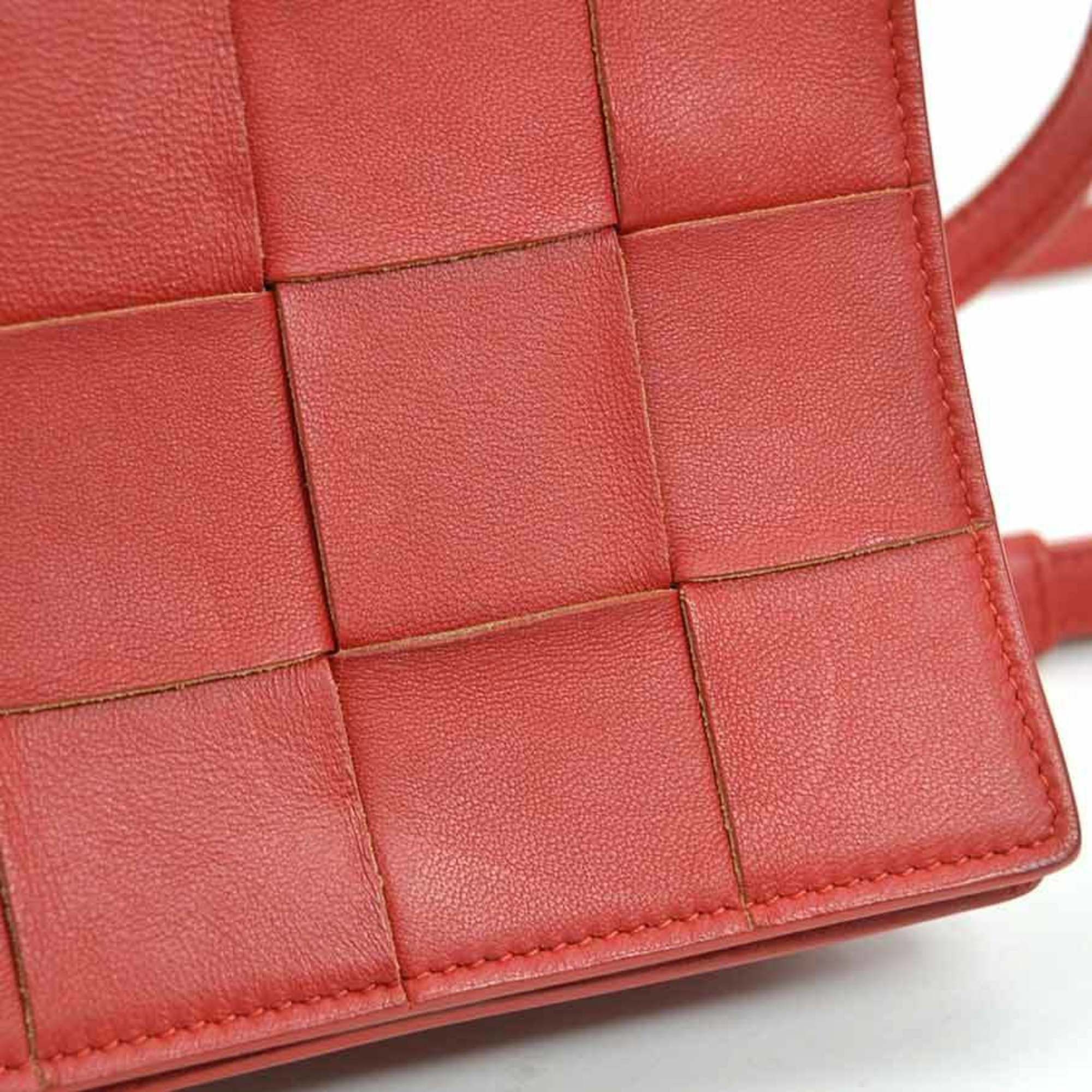 Bottega Veneta Bottega Veneta Maxi Intrecciato Leather Shoulder Bag in Red for Women, Free Shipping, h31423g Size ONE SIZE - 10 Thumbnail