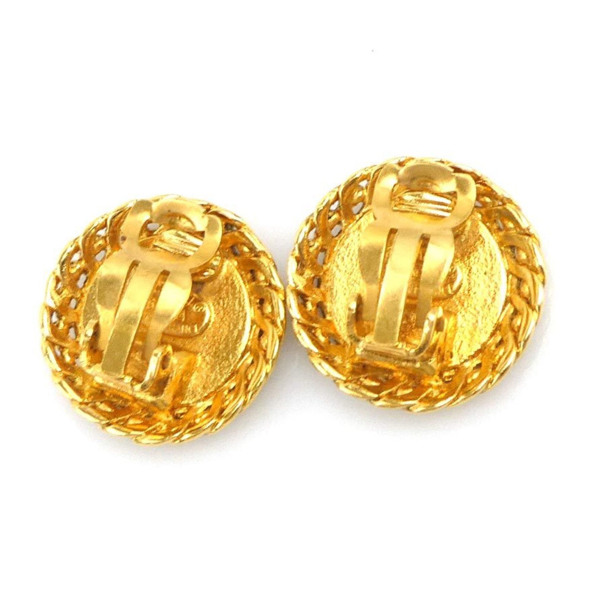 CHANEL Medallion Metal Gold Earrings for Women, Free Shipping e61507i