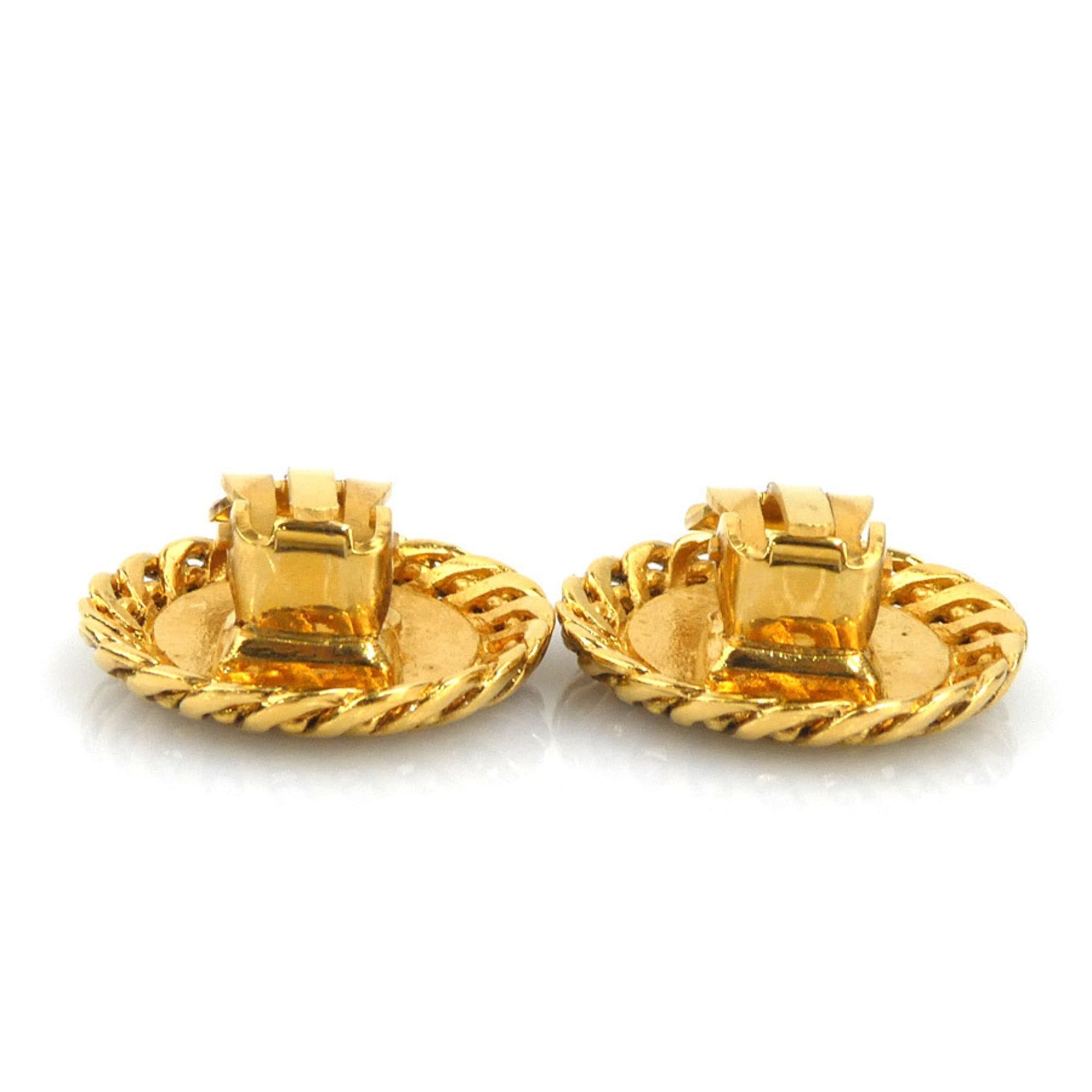 CHANEL Medallion Metal Gold Earrings for Women, Free Shipping e61507i