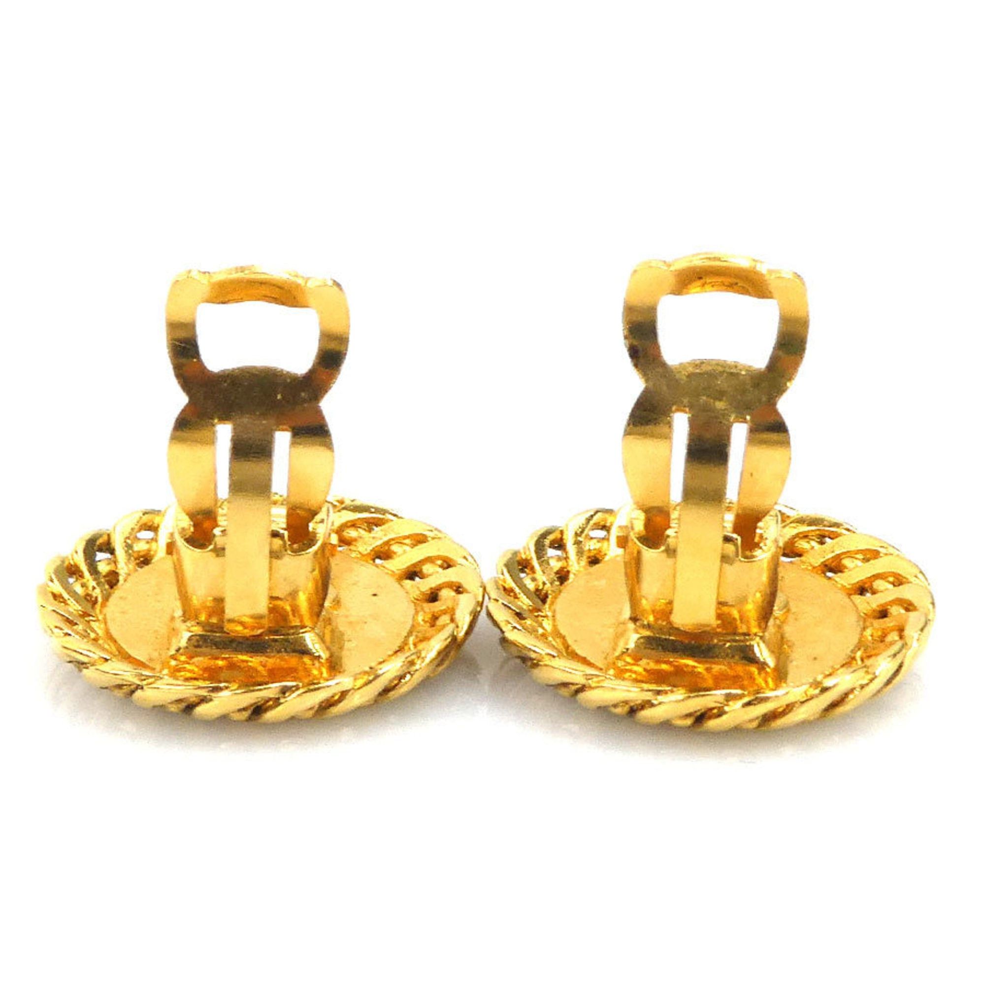 CHANEL Medallion Metal Gold Earrings for Women, Free Shipping e61507i