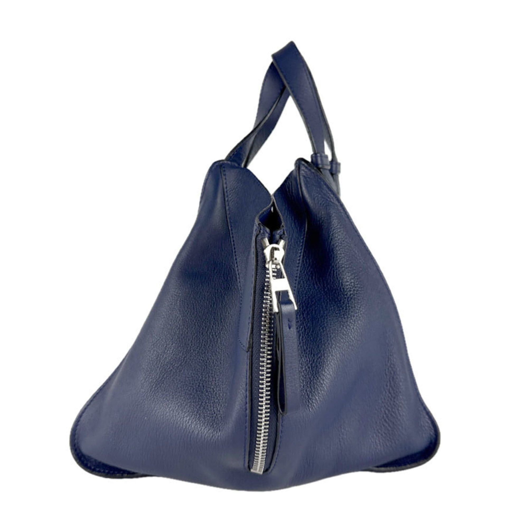 Loewe LOEWE Hammock Leather Handbag/Shoulder Bag in Navy and Silver, Women's, Free Shipping, z8577 Size ONE SIZE - 2 Thumbnail