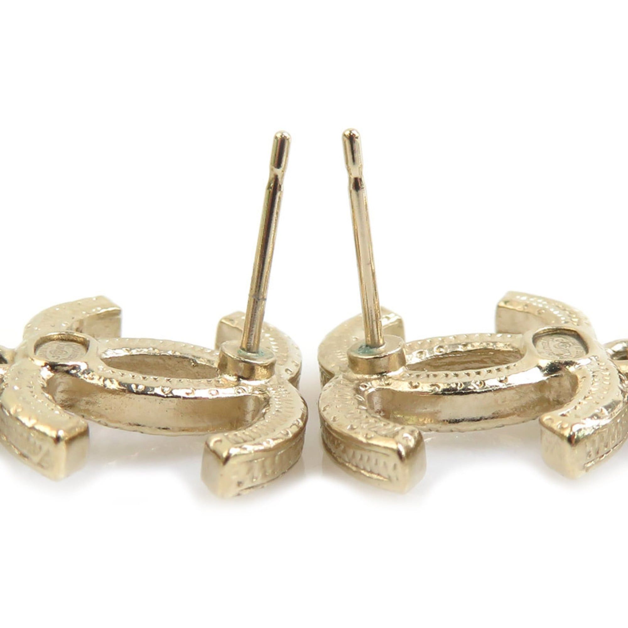 Chanel CHANEL Metal Earrings with Faux Pearls in Gold and White, Women's, Free Shipping, h31957g Size ONE SIZE - 5 Thumbnail