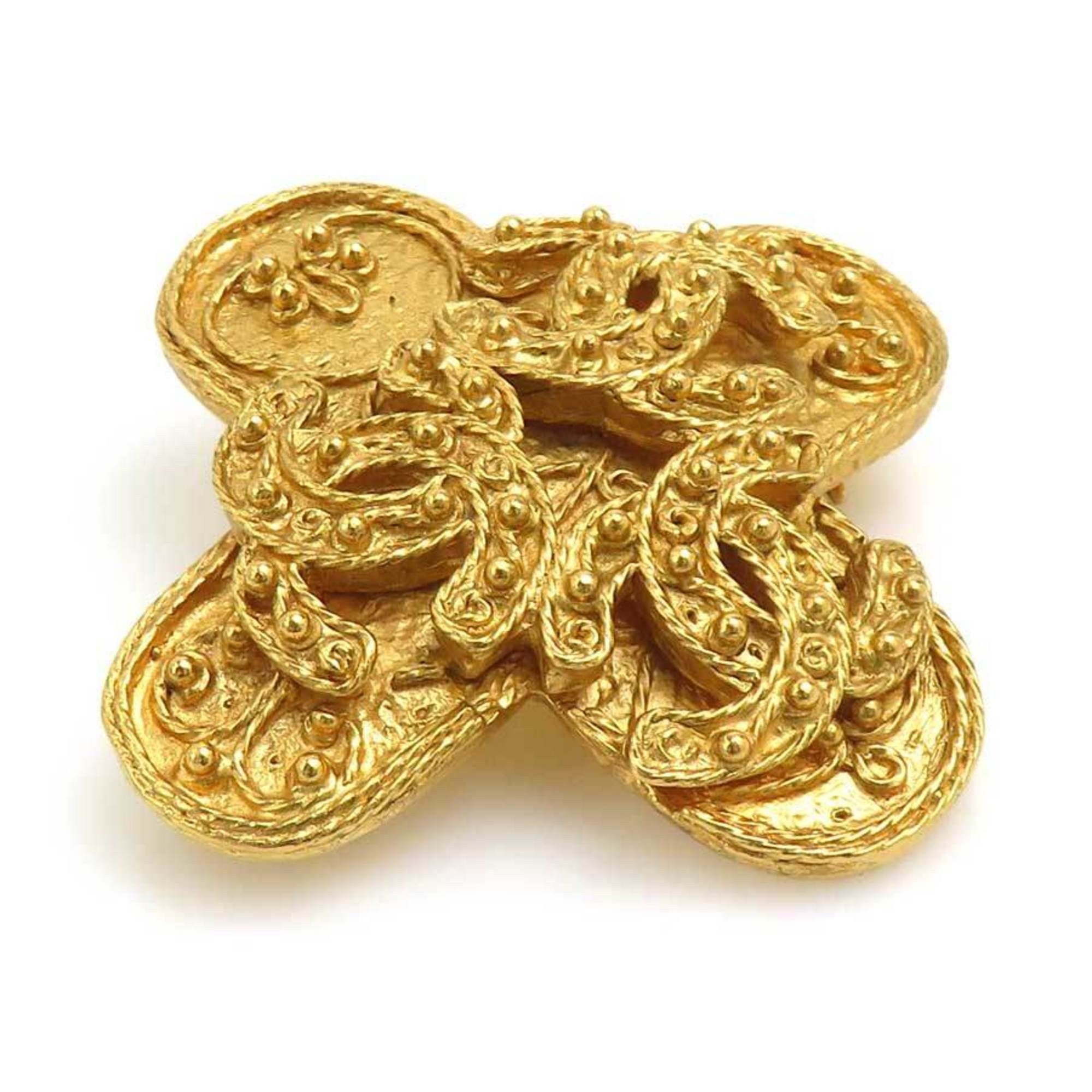 Chanel CHANEL Coco Mark Metal Gold Brooch for Women, Free Shipping e61432i Size ONE SIZE - 2 Thumbnail