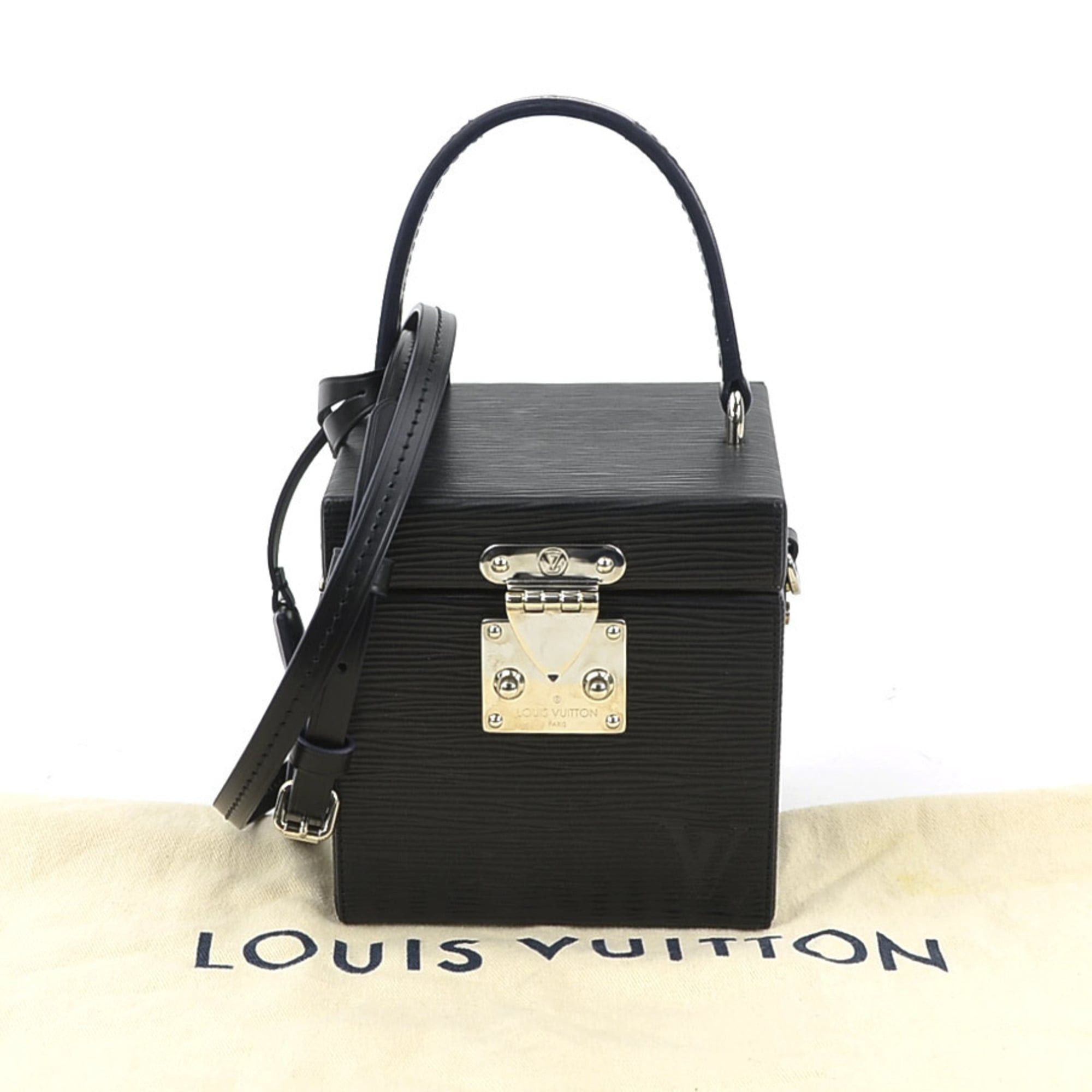 Louis Vuitton Louis Vuitton Epi Leather Vanity Bag in Bleecker Box, Leather, Noir, Women's, M52703, Free Shipping, 90118i Size ONE SIZE - 17 Thumbnail